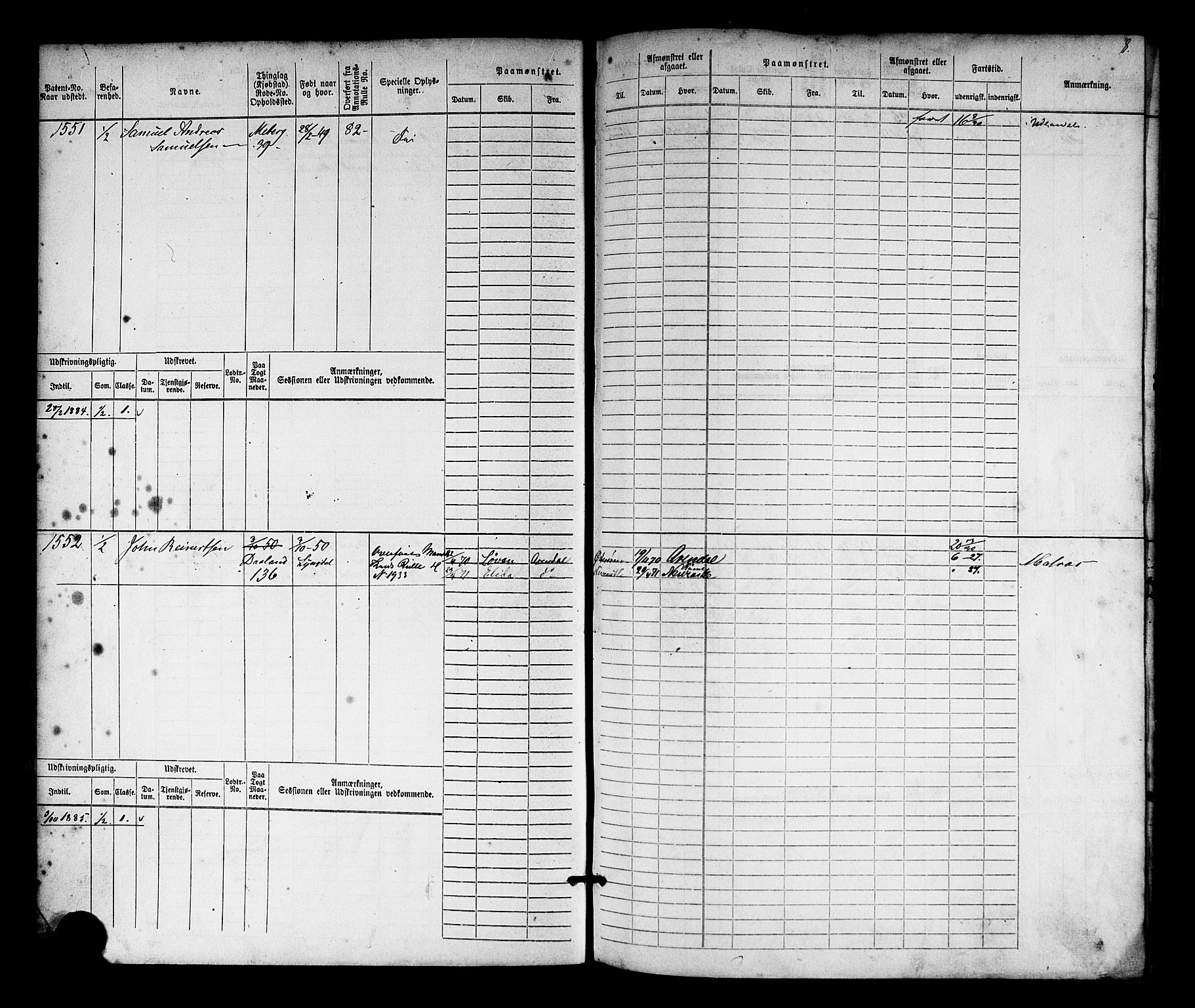 Farsund mønstringskrets, AV/SAK-2031-0017/F/Fb/L0017: Hovedrulle nr 1537-2300, Z-9, 1868-1904, p. 9