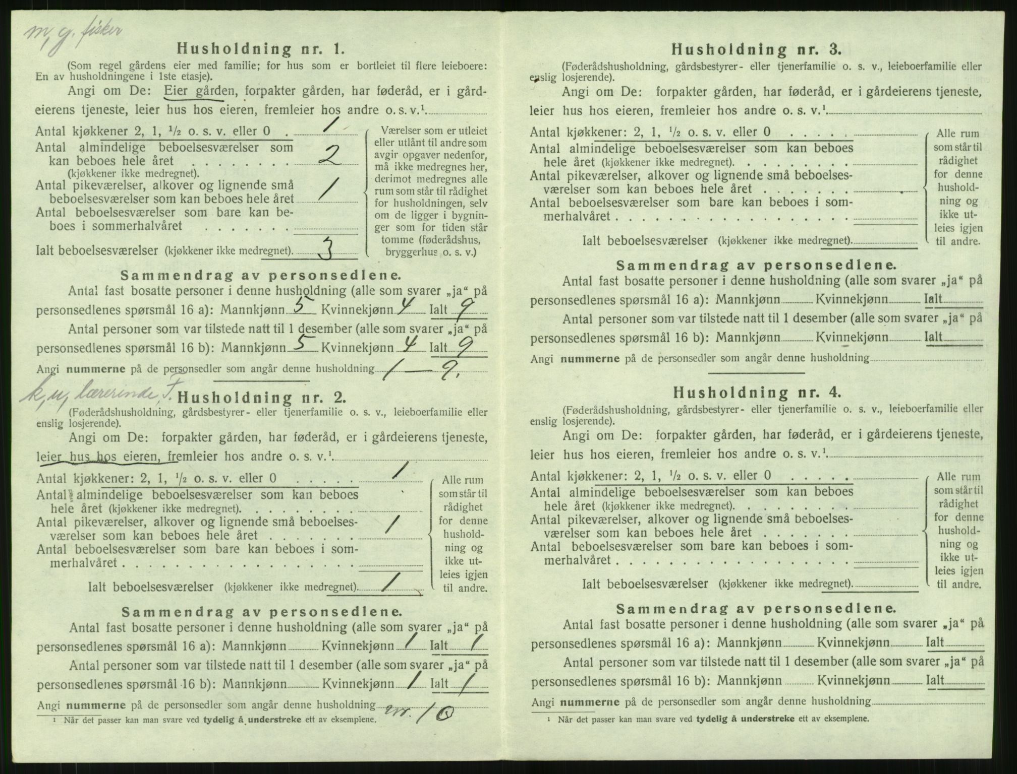 SAT, 1920 census for Giske, 1920, p. 411