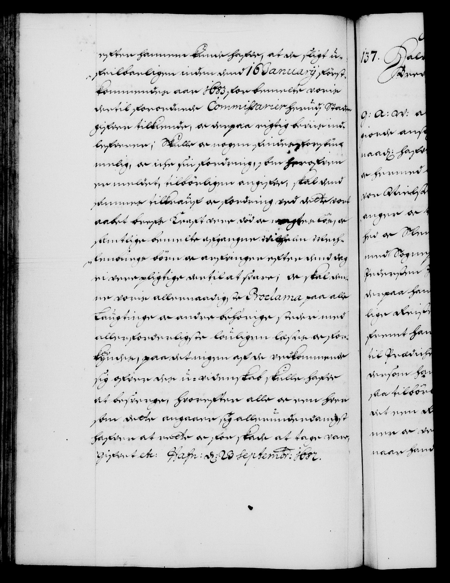 Danske Kanselli 1572-1799, RA/EA-3023/F/Fc/Fca/Fcaa/L0013: Norske registre (mikrofilm), 1681-1684, p. 243b