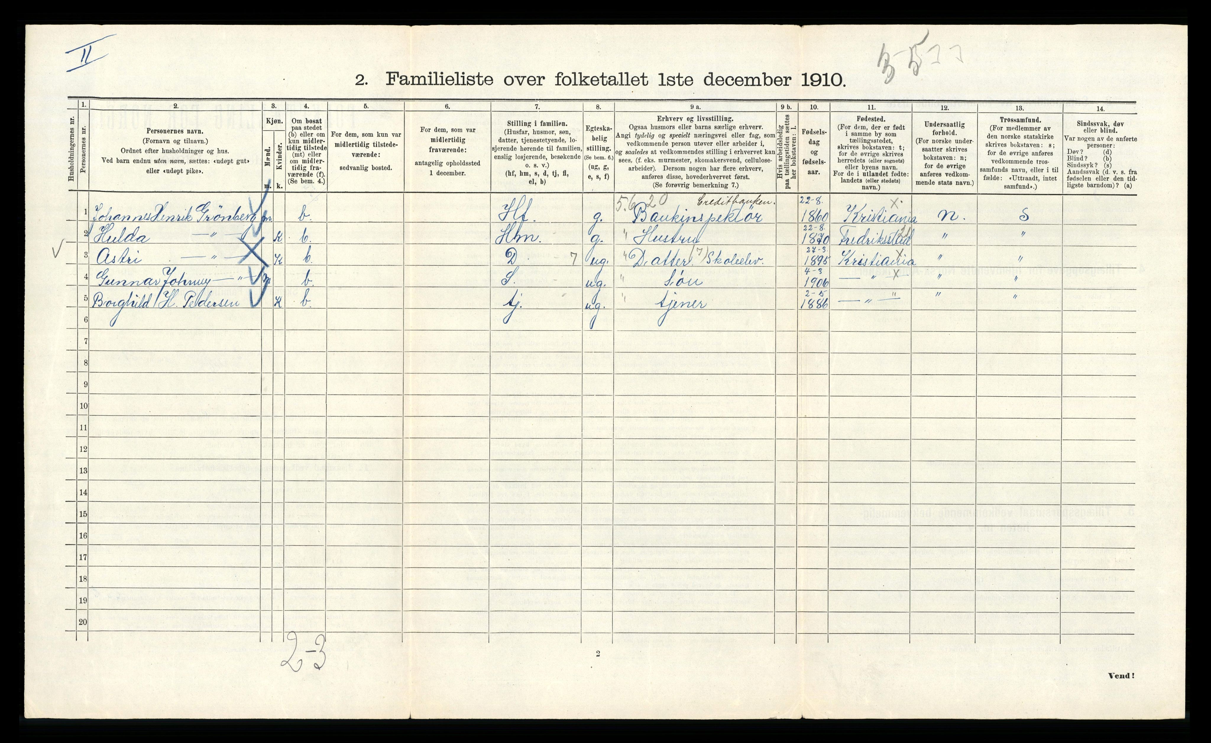 RA, 1910 census for Kristiania, 1910, p. 57490