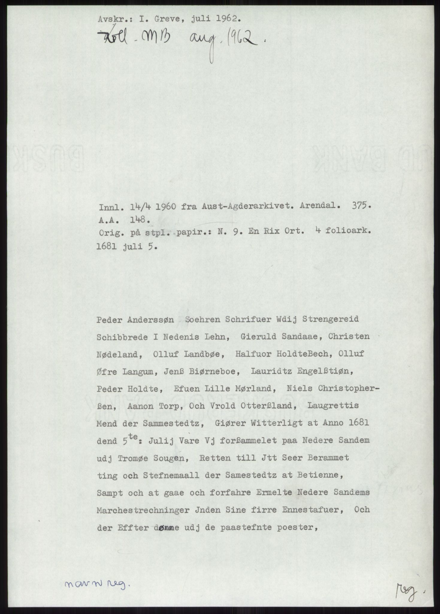 Samlinger til kildeutgivelse, Diplomavskriftsamlingen, AV/RA-EA-4053/H/Ha, p. 1214