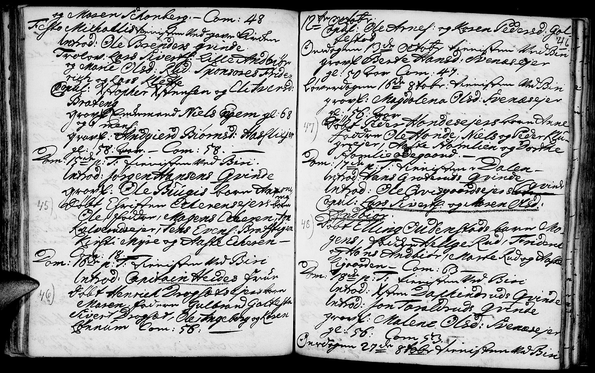 Biri prestekontor, AV/SAH-PREST-096/H/Ha/Haa/L0001: Parish register (official) no. 1, 1730-1754, p. 46