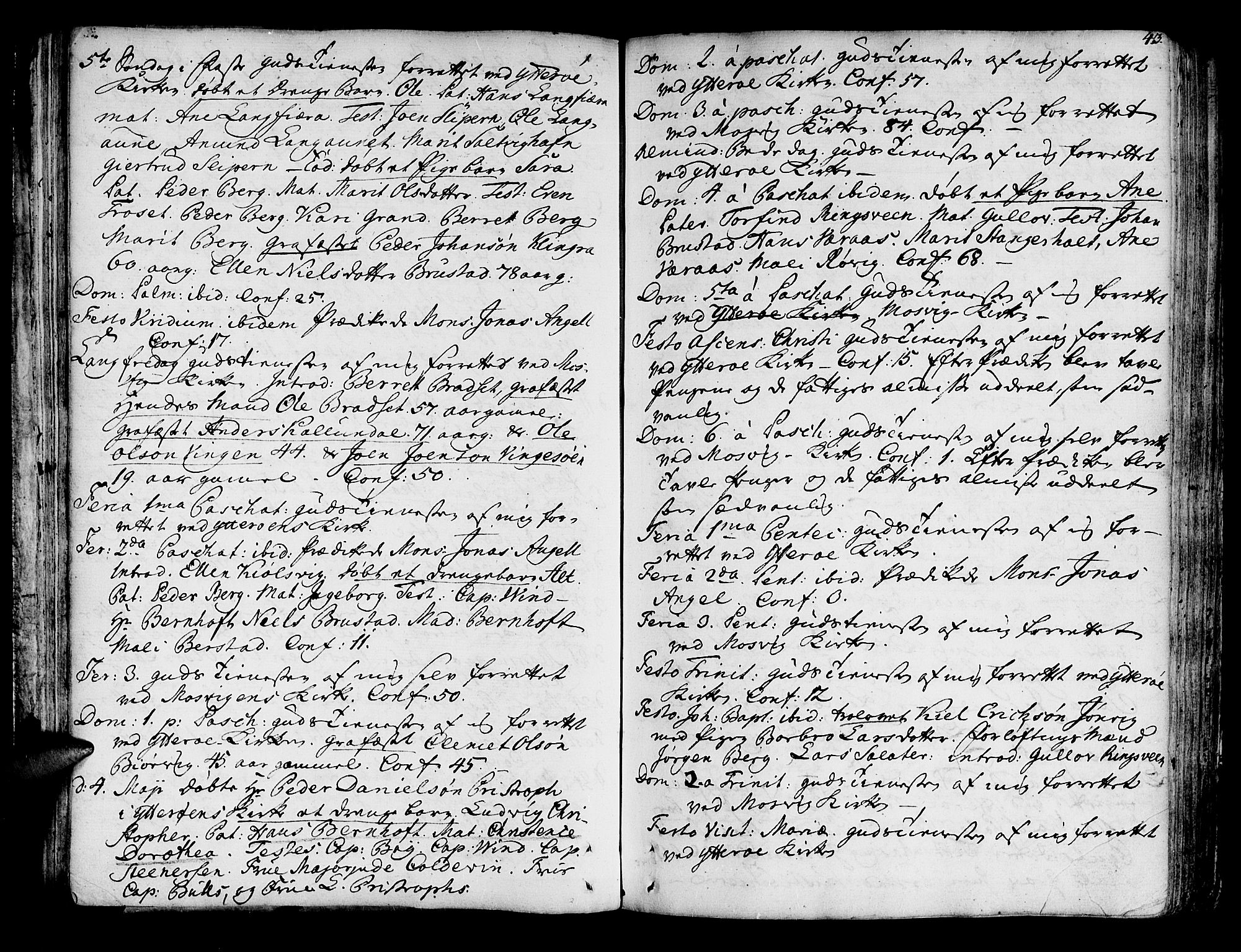 Ministerialprotokoller, klokkerbøker og fødselsregistre - Nord-Trøndelag, SAT/A-1458/722/L0216: Parish register (official) no. 722A03, 1756-1816, p. 43