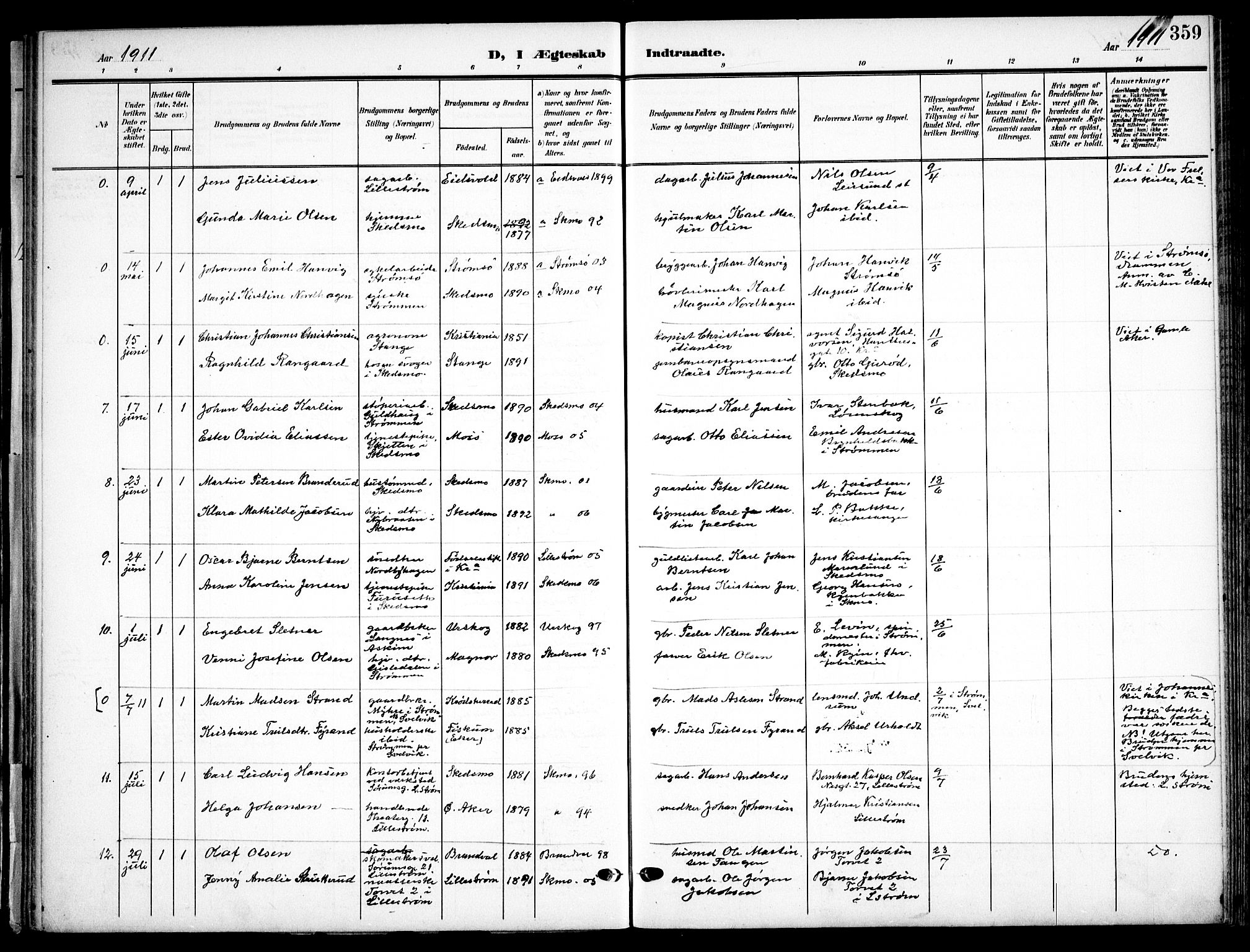 Skedsmo prestekontor Kirkebøker, AV/SAO-A-10033a/F/Fa/L0015: Parish register (official) no. I 15, 1902-1917, p. 359