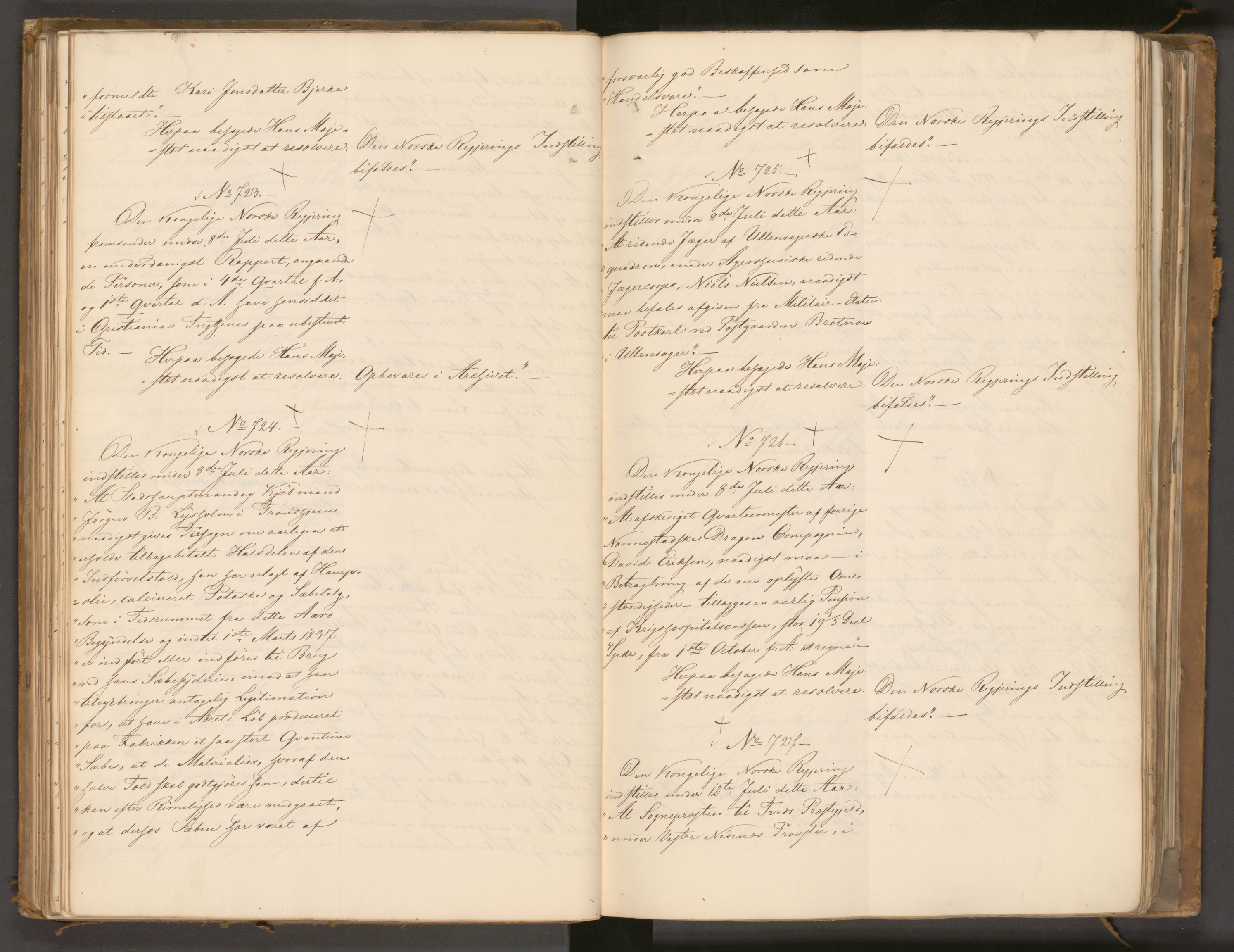 Statsrådssekretariatet, AV/RA-S-1001/A/Ab/L0043: Kgl. res. nr. 632-1192, 2. halvår, 1836