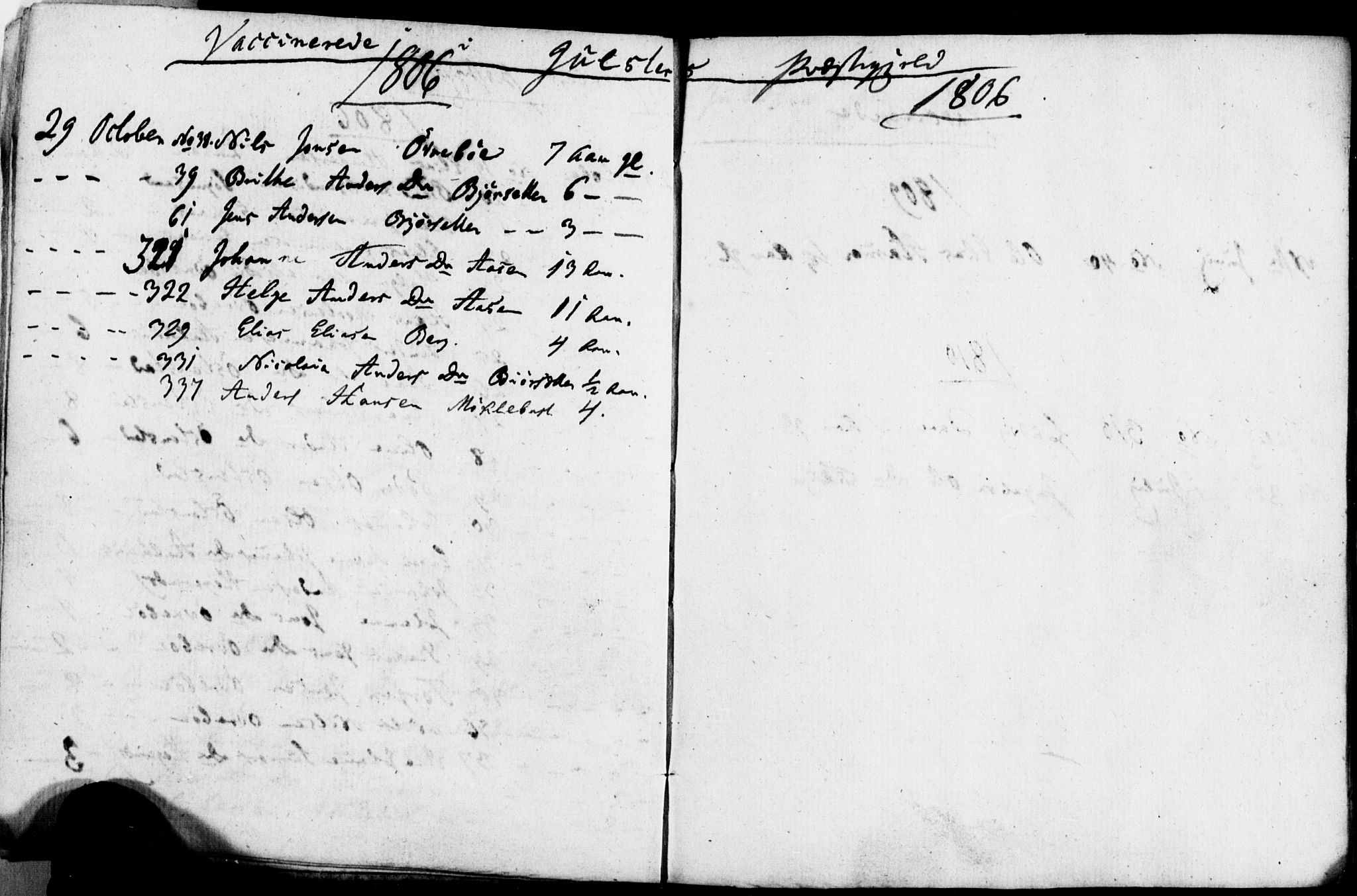 Jølster sokneprestembete, AV/SAB-A-80701/H/Haa/Haaa/L0007: Parish register (official) no. A 7, 1806-1821