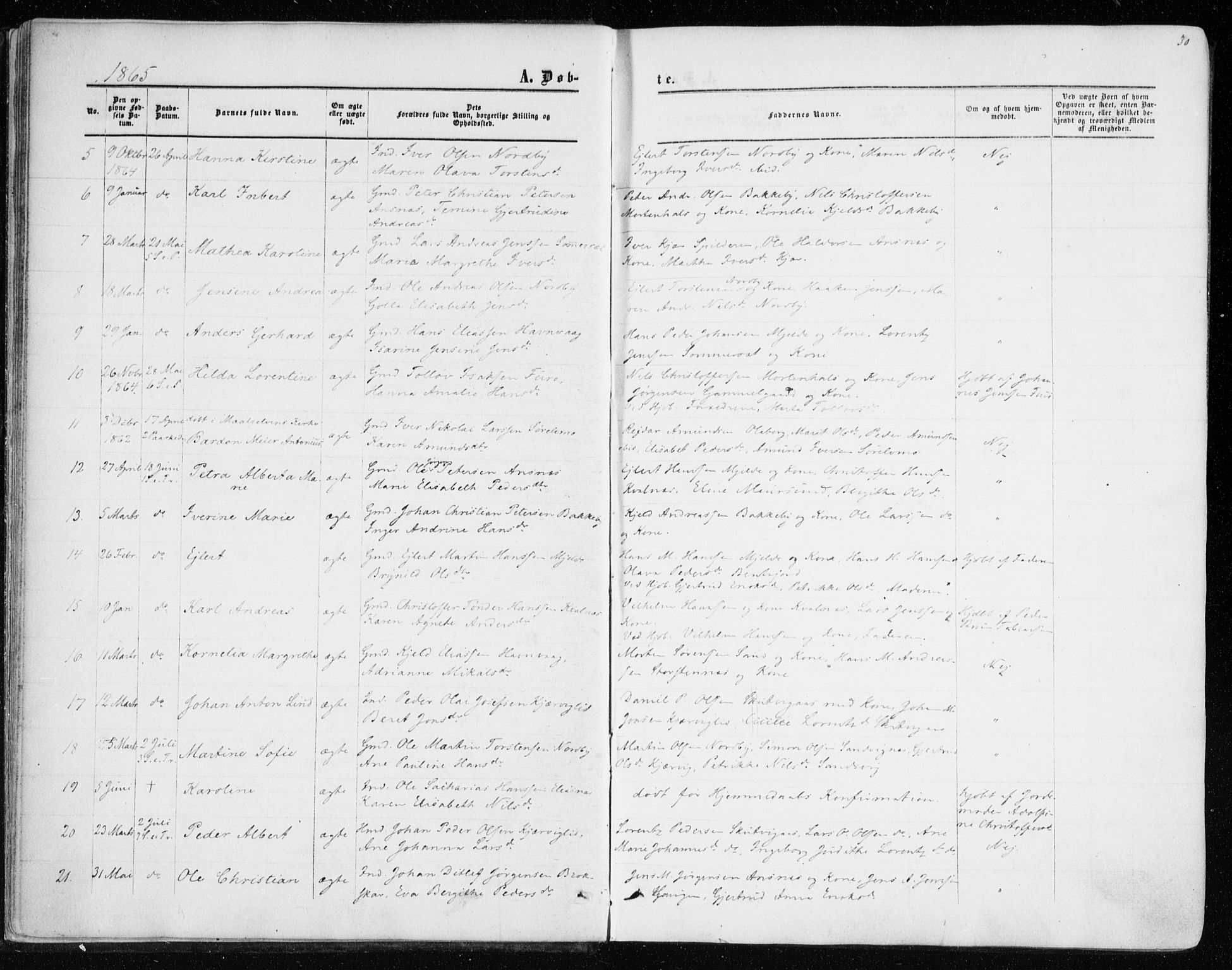 Balsfjord sokneprestembete, SATØ/S-1303/G/Ga/L0001kirke: Parish register (official) no. 1, 1858-1870, p. 30