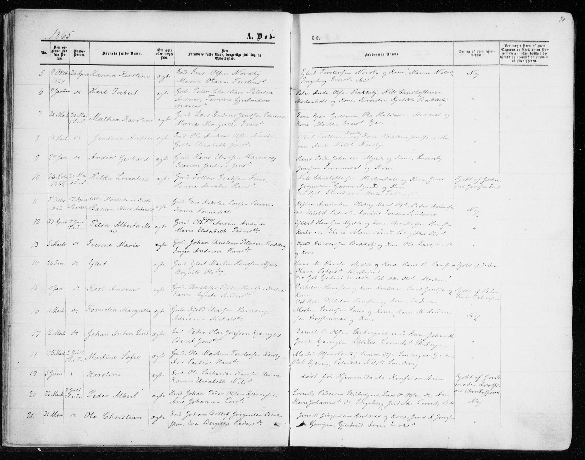 Balsfjord sokneprestembete, AV/SATØ-S-1303/G/Ga/L0001kirke: Parish register (official) no. 1, 1858-1870, p. 30