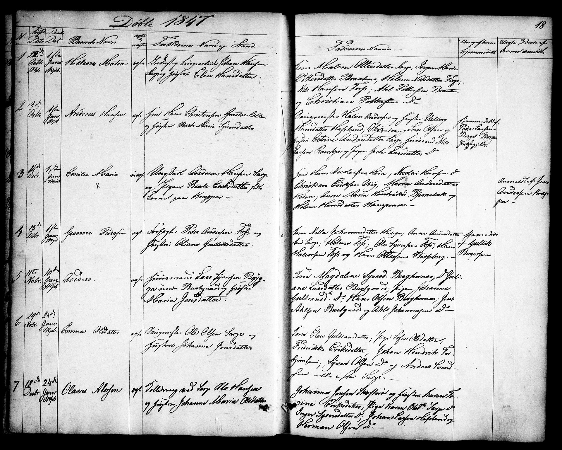Skjeberg prestekontor Kirkebøker, SAO/A-10923/F/Fa/L0006: Parish register (official) no. I 6, 1846-1858, p. 18