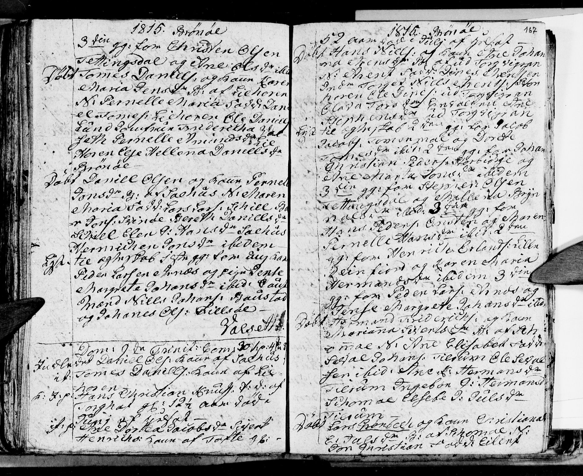 Ministerialprotokoller, klokkerbøker og fødselsregistre - Nordland, SAT/A-1459/813/L0209: Parish register (copy) no. 813C01, 1803-1821, p. 167