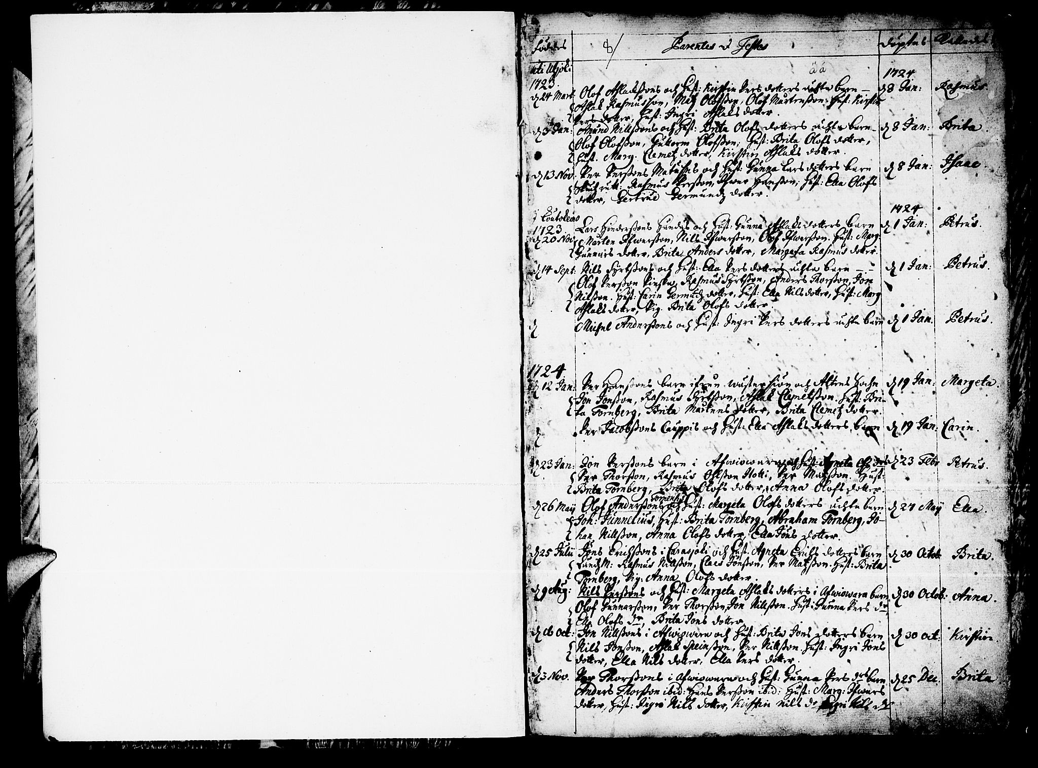 Kautokeino sokneprestembete, SATØ/S-1340/H/Ha/L0001.kirke: Parish register (official) no. 1, 1723-1776, p. 1