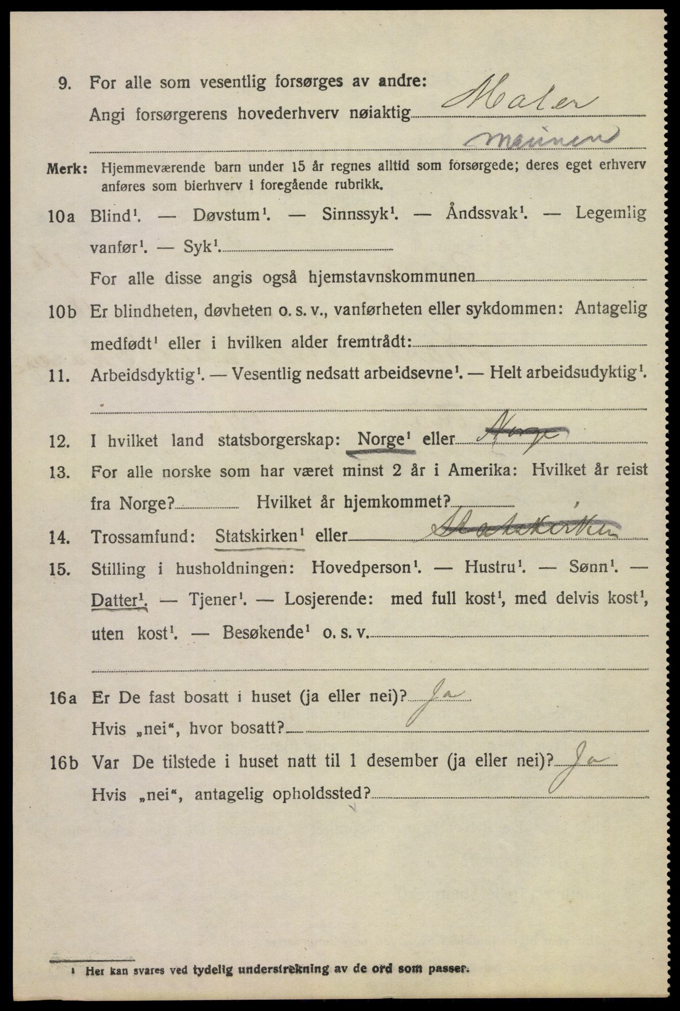 SAKO, 1920 census for Borre, 1920, p. 2641