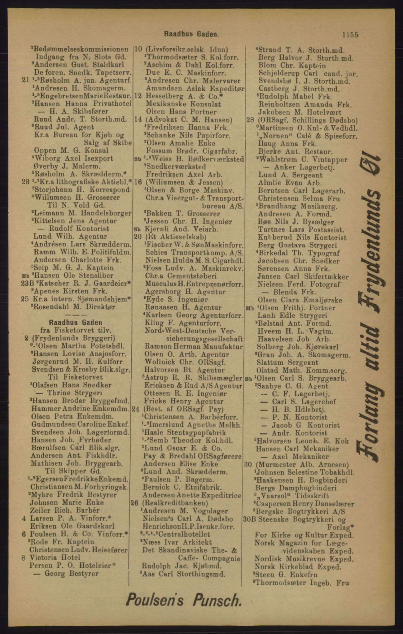 Kristiania/Oslo adressebok, PUBL/-, 1905, p. 1155