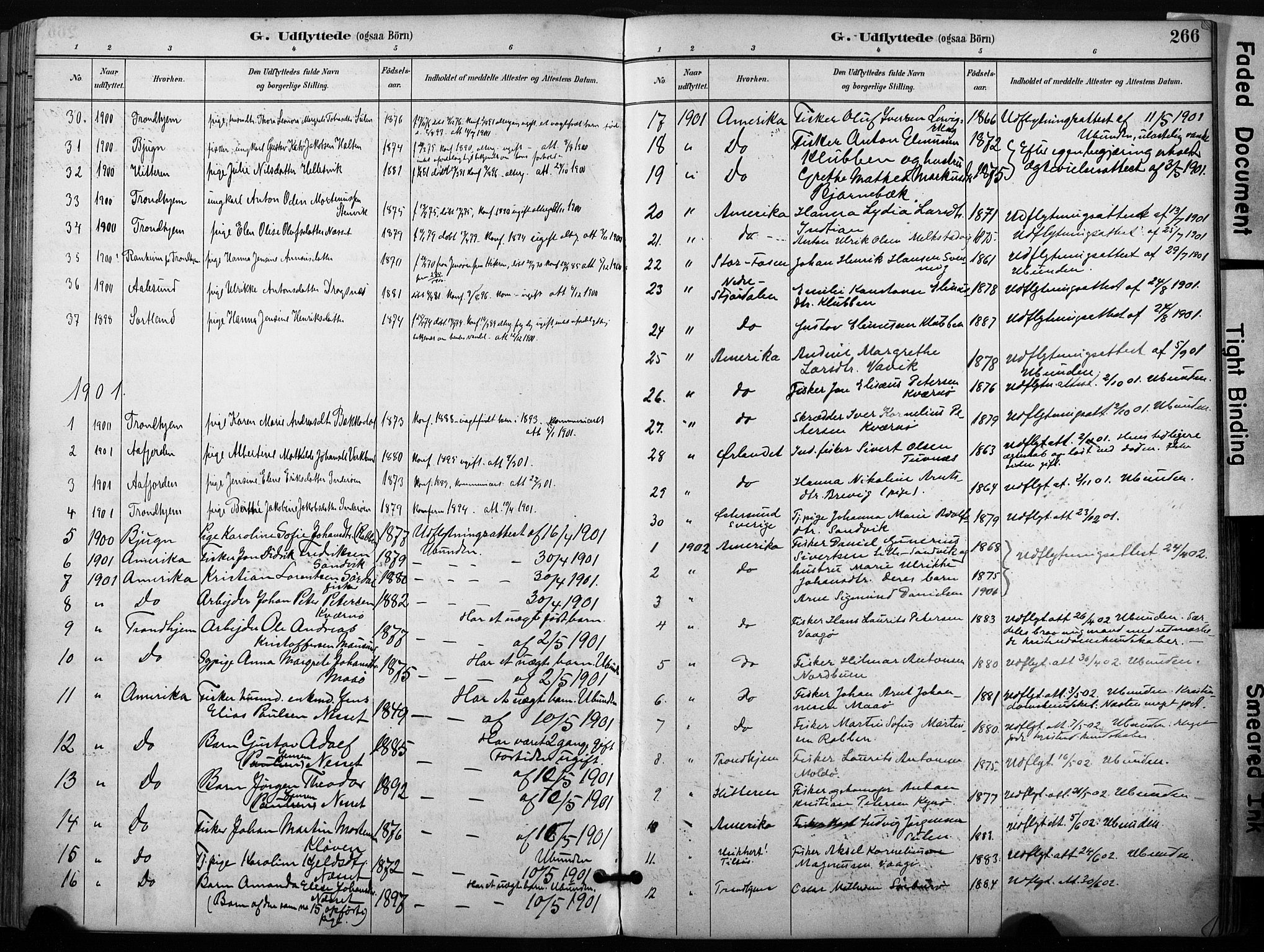 Ministerialprotokoller, klokkerbøker og fødselsregistre - Sør-Trøndelag, SAT/A-1456/640/L0579: Parish register (official) no. 640A04, 1889-1902, p. 266
