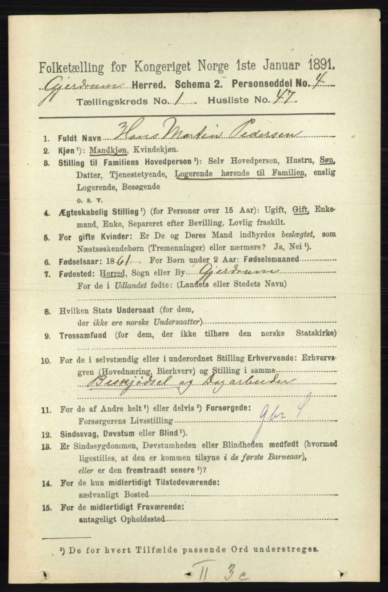 RA, 1891 census for 0234 Gjerdrum, 1891, p. 376
