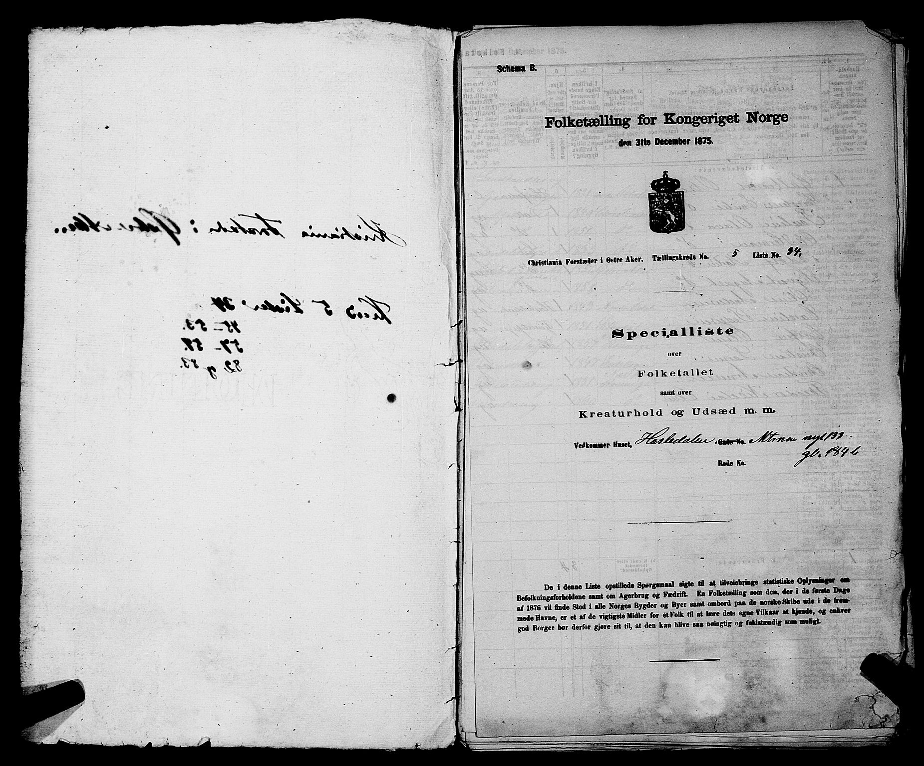RA, 1875 census for 0218bP Østre Aker, 1875, p. 1529