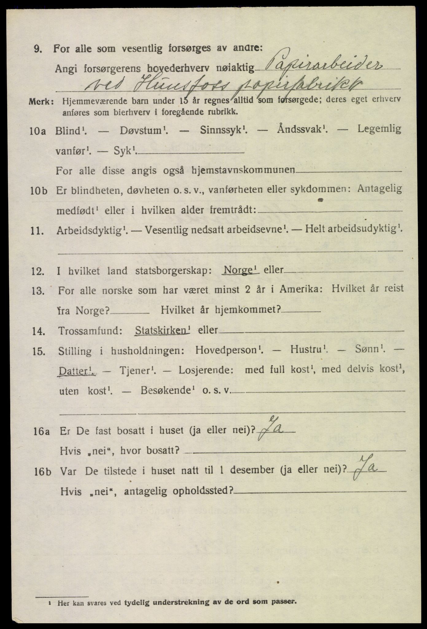 SAK, 1920 census for Vennesla, 1920, p. 5117