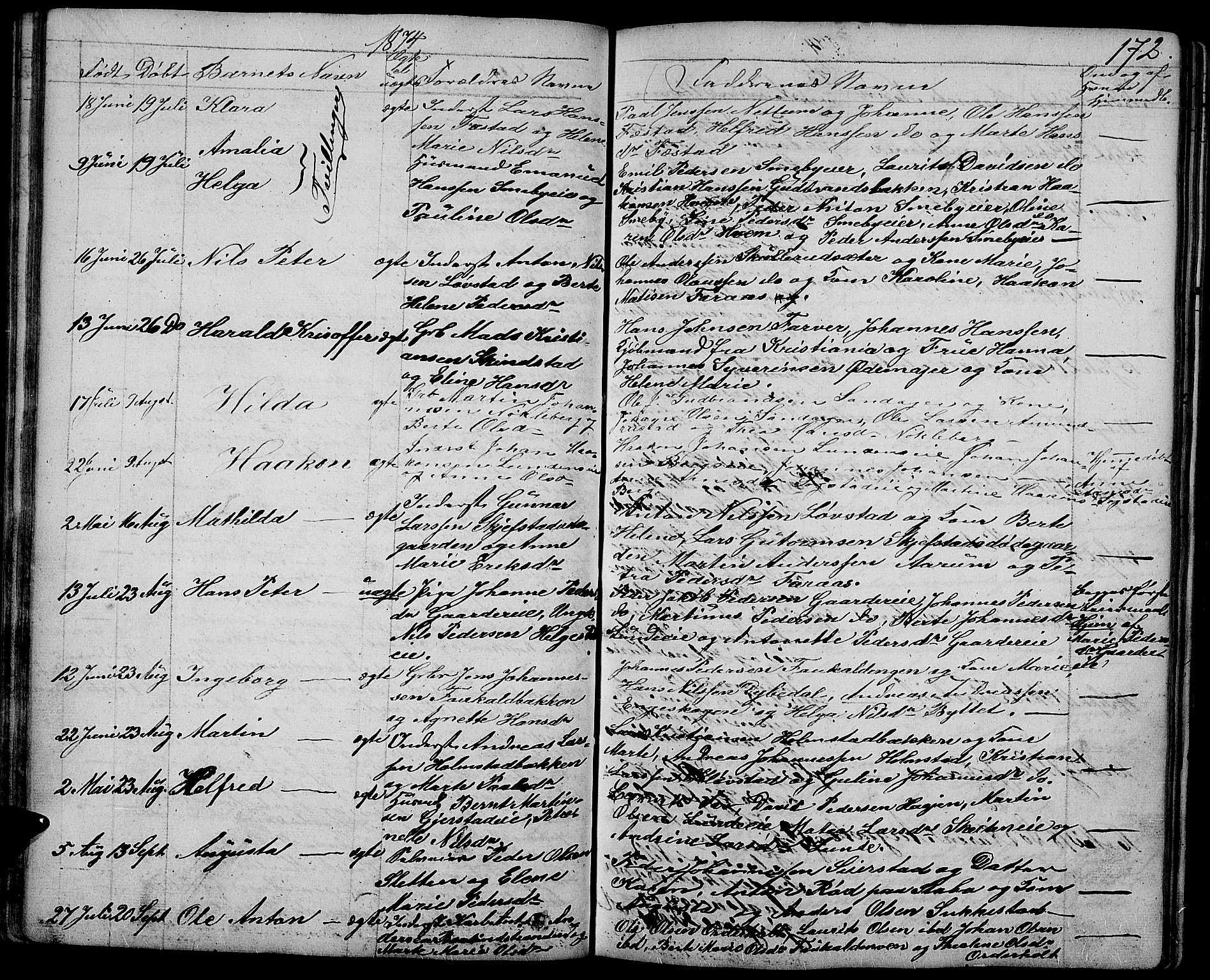 Østre Toten prestekontor, AV/SAH-PREST-104/H/Ha/Hab/L0004: Parish register (copy) no. 4, 1858-1886, p. 172