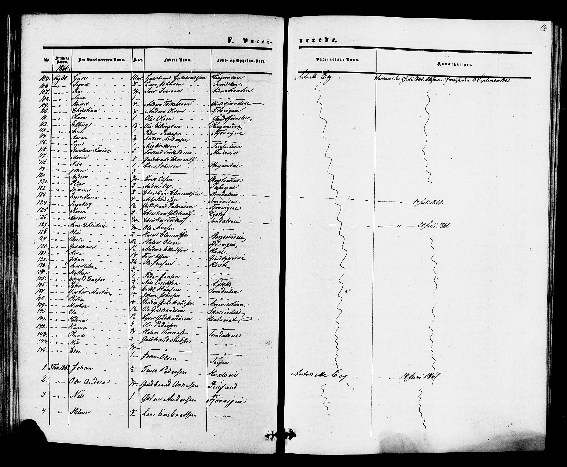 Ådal kirkebøker, AV/SAKO-A-248/F/Fa/L0002: Parish register (official) no. I 2, 1857-1883, p. 116