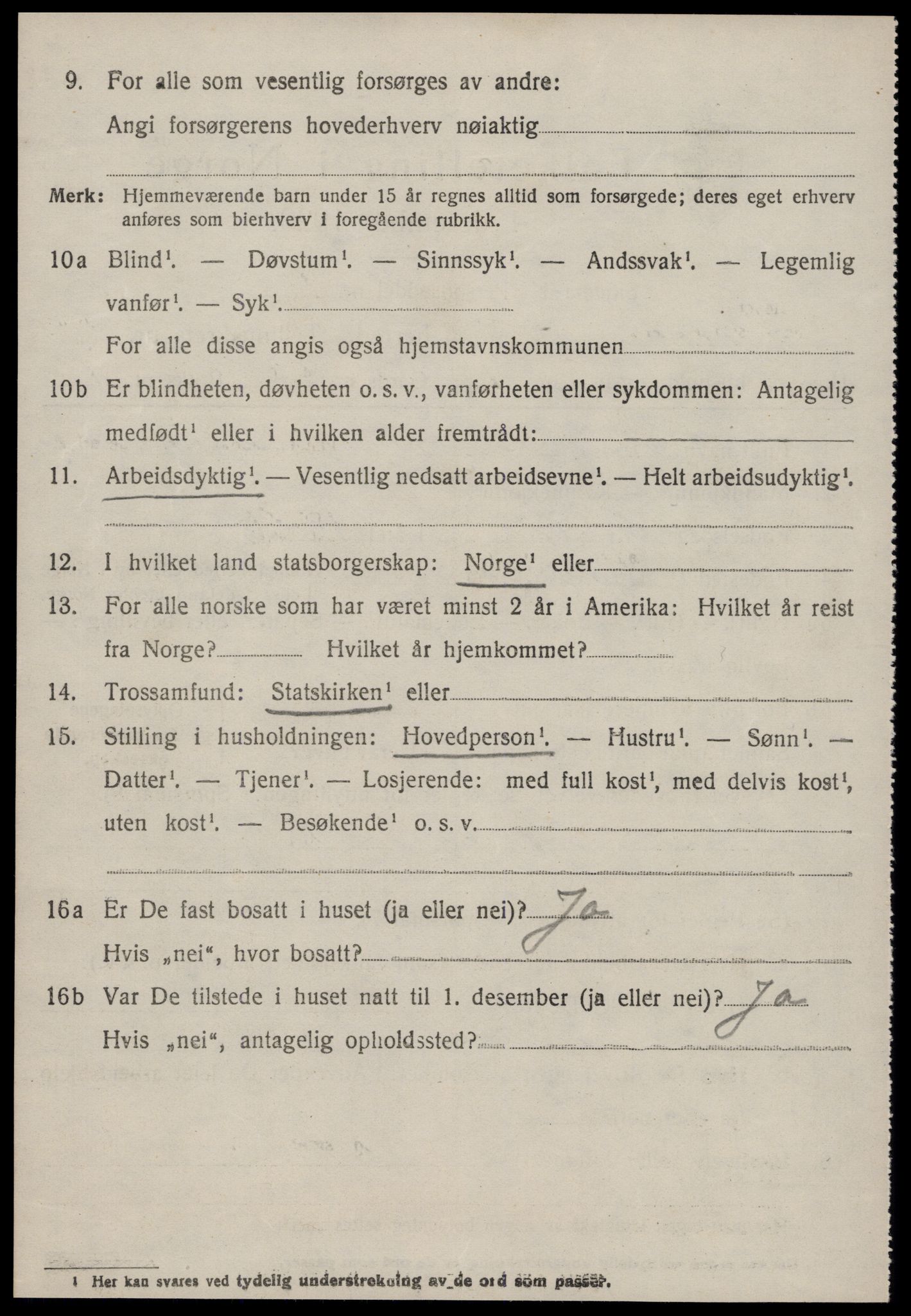 SAT, 1920 census for Hareid, 1920, p. 1870