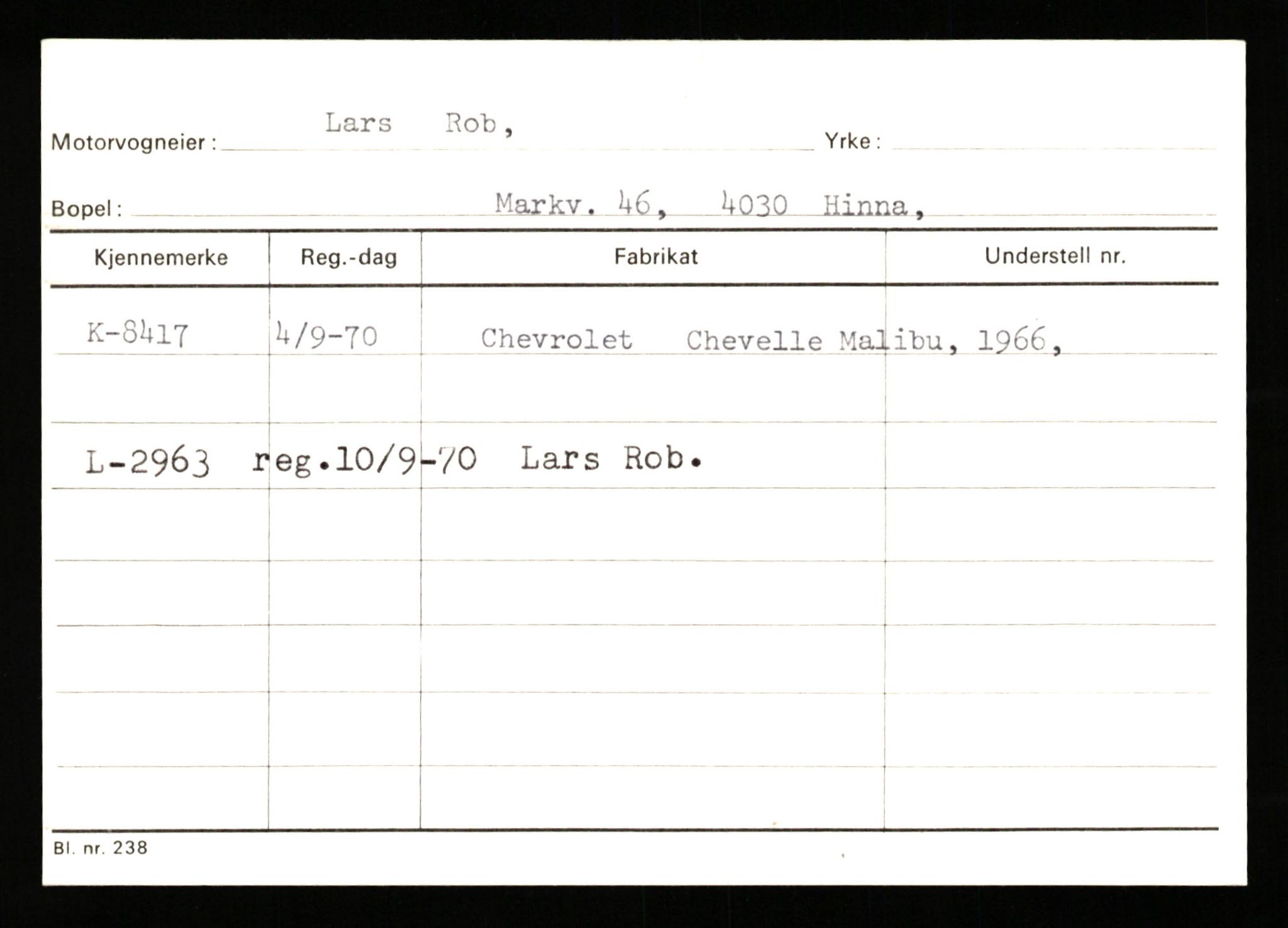 Stavanger trafikkstasjon, AV/SAST-A-101942/0/G/L0002: Registreringsnummer: 5791 - 10405, 1930-1971, p. 1561