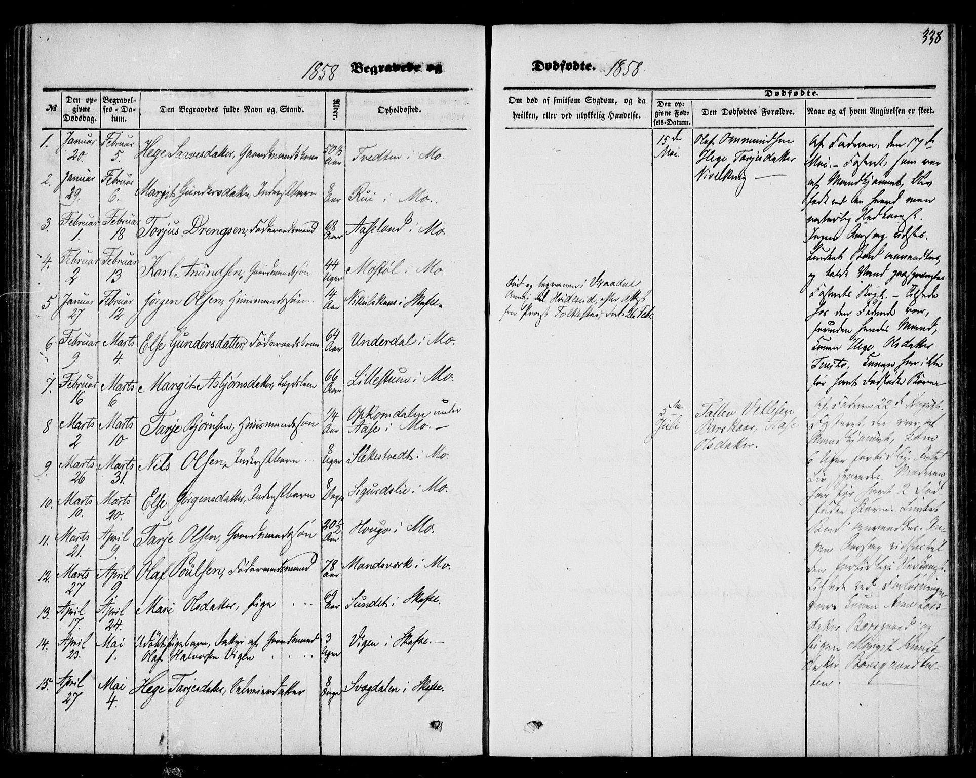 Mo kirkebøker, SAKO/A-286/F/Fa/L0005: Parish register (official) no. I 5, 1844-1864, p. 338