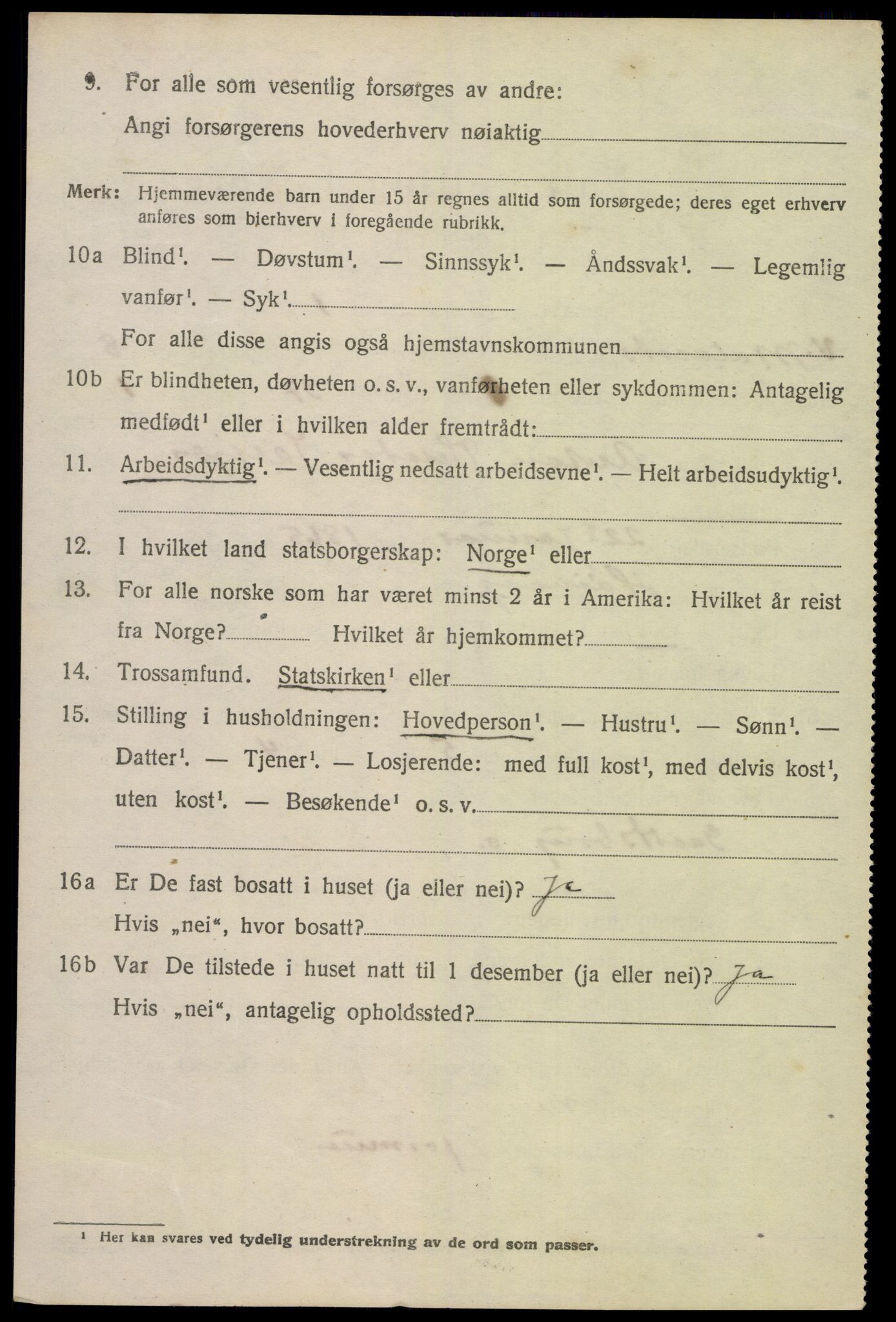 SAK, 1920 census for Vestre Moland, 1920, p. 5218