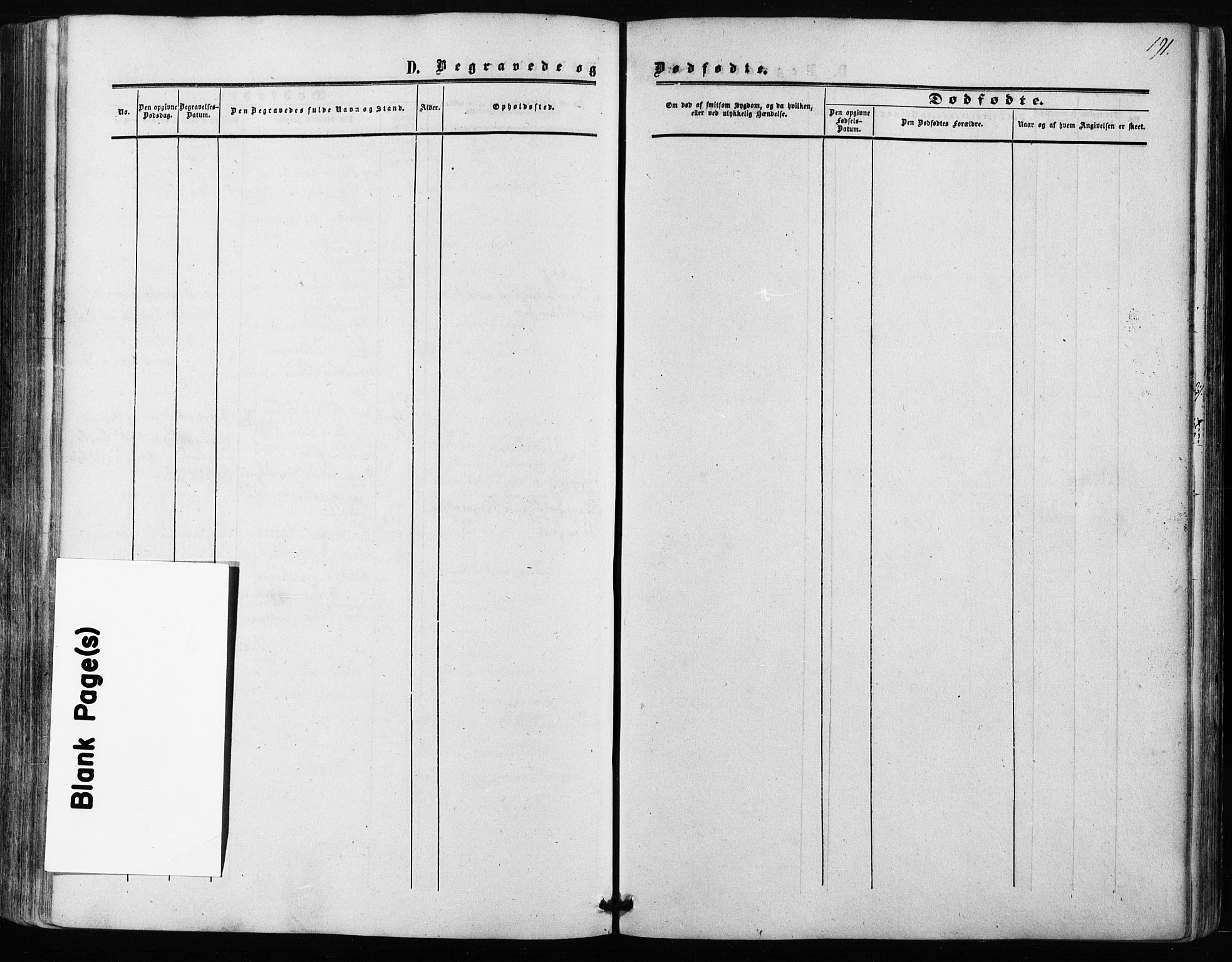 Kråkstad prestekontor Kirkebøker, SAO/A-10125a/F/Fa/L0007: Parish register (official) no. I 7, 1858-1870, p. 191