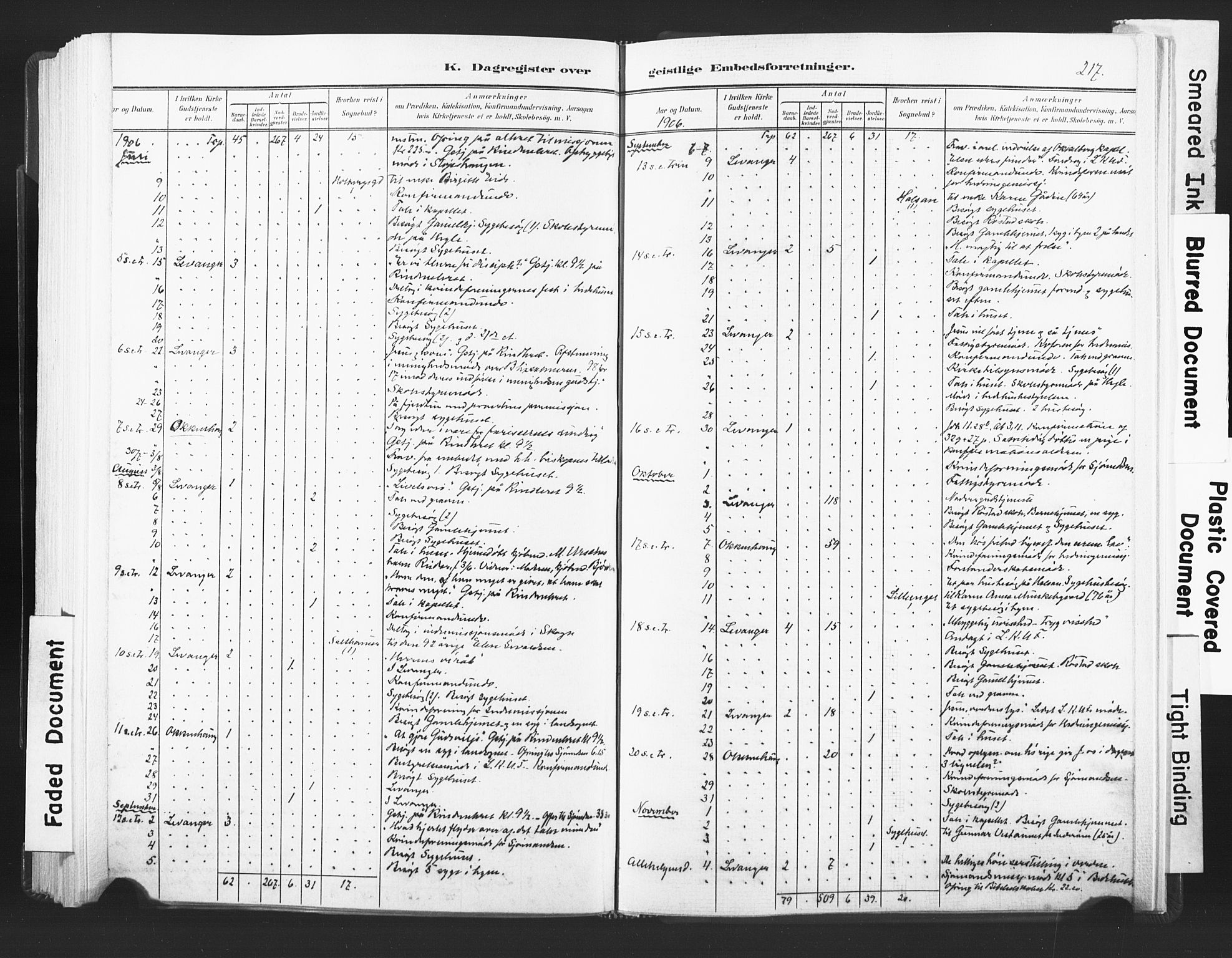 Ministerialprotokoller, klokkerbøker og fødselsregistre - Nord-Trøndelag, SAT/A-1458/720/L0189: Parish register (official) no. 720A05, 1880-1911, p. 217