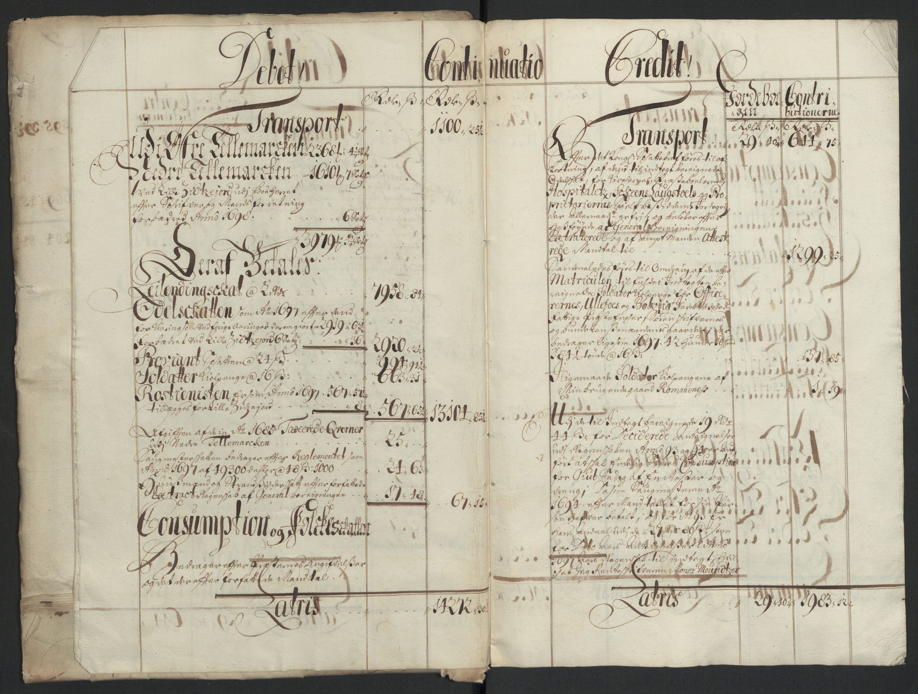Rentekammeret inntil 1814, Reviderte regnskaper, Fogderegnskap, AV/RA-EA-4092/R36/L2098: Fogderegnskap Øvre og Nedre Telemark og Bamble, 1698, p. 17