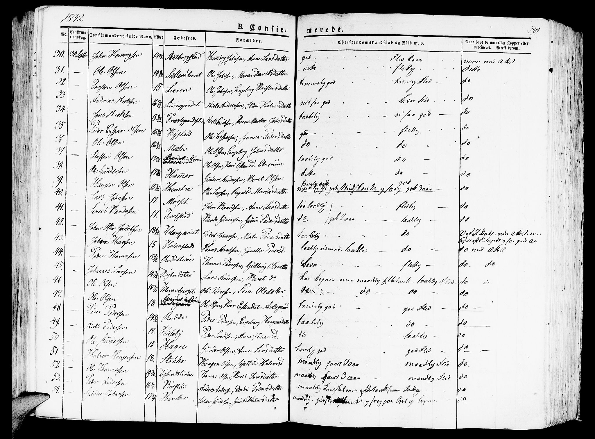 Ministerialprotokoller, klokkerbøker og fødselsregistre - Nord-Trøndelag, AV/SAT-A-1458/709/L0070: Parish register (official) no. 709A10, 1820-1832, p. 289