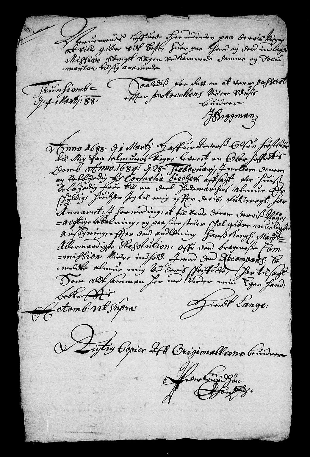 Stattholderembetet 1572-1771, AV/RA-EA-2870/Af/L0003: Avskrifter av vedlegg til originale supplikker, nummerert i samsvar med supplikkbøkene, 1689-1691, p. 263