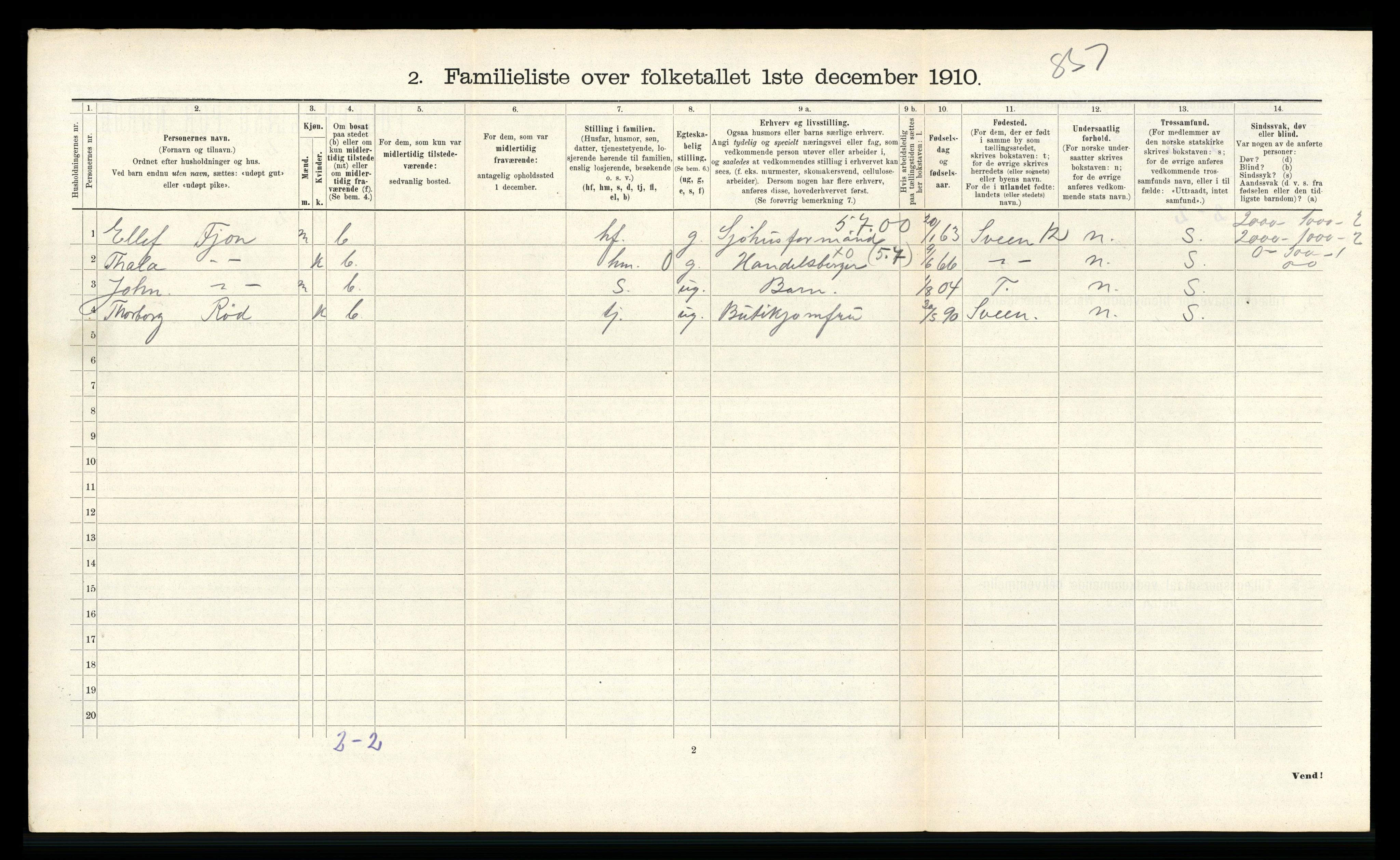 RA, 1910 census for Haugesund, 1910, p. 5249