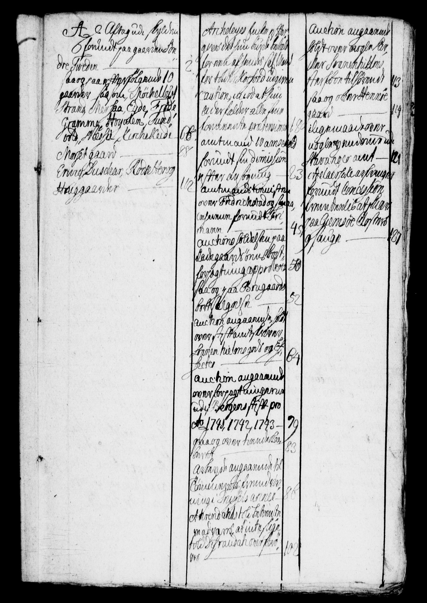 Rentekammeret, Kammerkanselliet, RA/EA-3111/G/Gf/Gfb/L0001: Register til norske relasjons- og resolusjonsprotokoller (merket RK 52.96), 1720-1749, p. 425