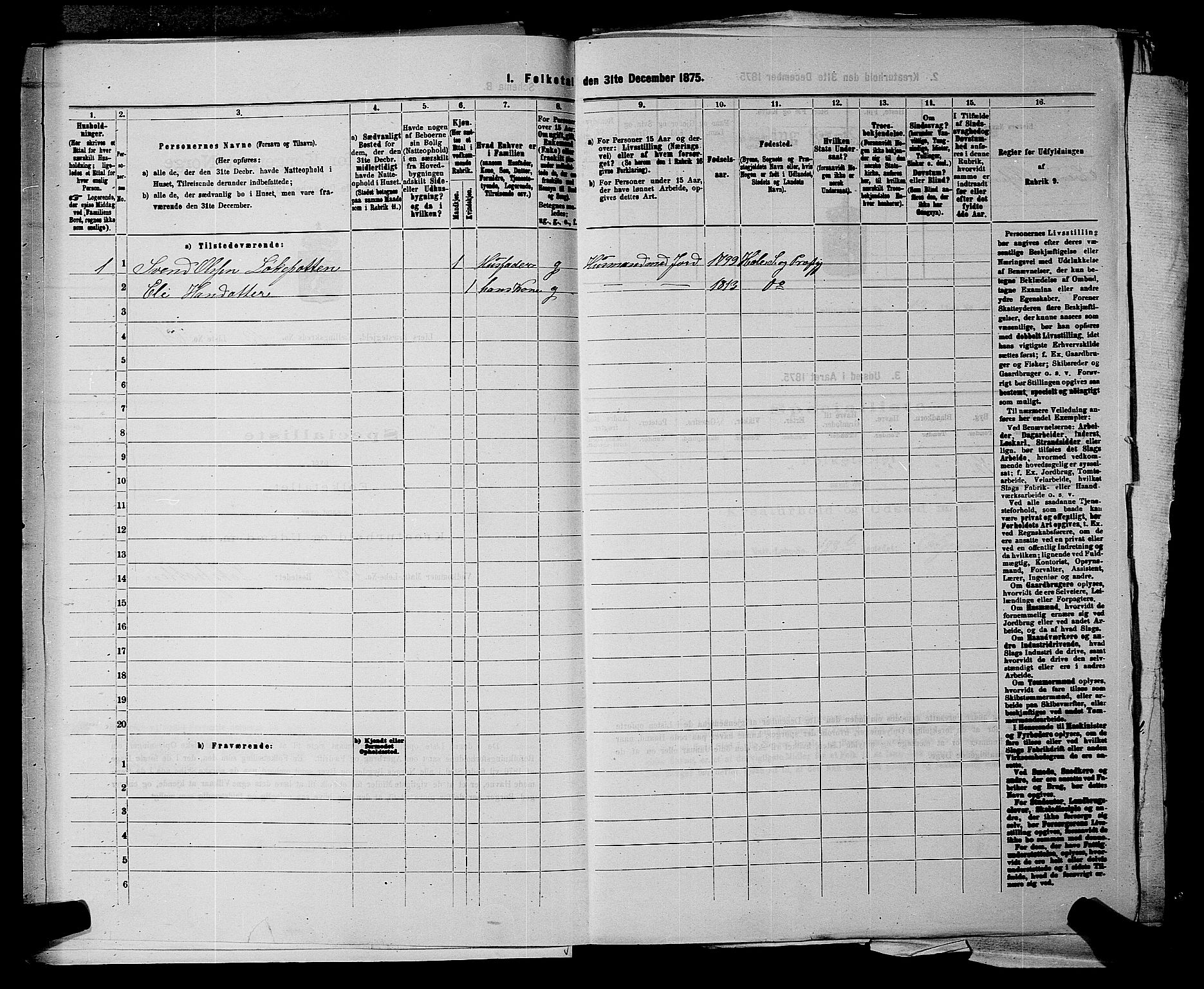 SAKO, 1875 census for 0626P Lier, 1875, p. 2427