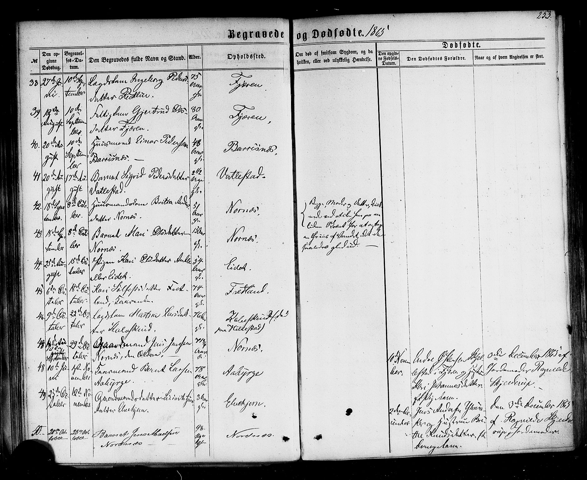 Sogndal sokneprestembete, AV/SAB-A-81301/H/Haa/Haaa/L0013: Parish register (official) no. A 13, 1859-1877, p. 253