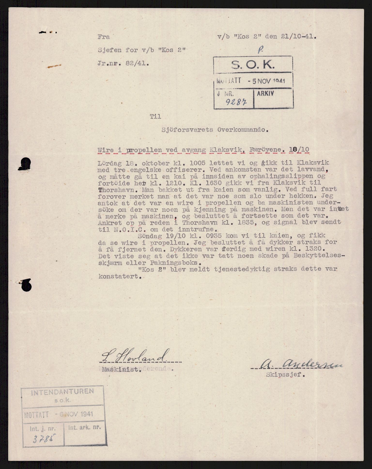 Forsvaret, Sjøforsvarets overkommando, RA/RAFA-2035/D/Dc/L0305: --, 1940-1946, p. 637
