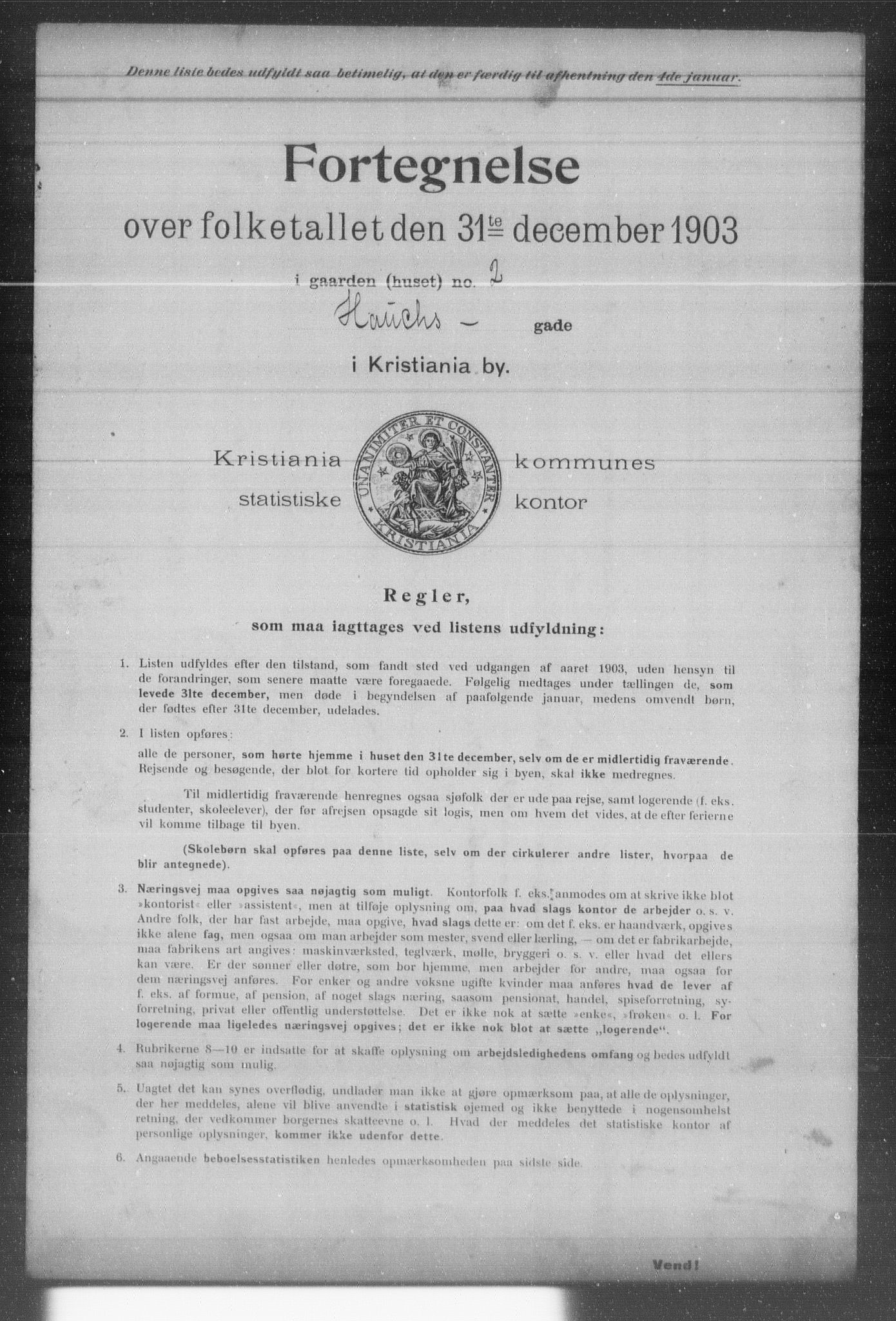 OBA, Municipal Census 1903 for Kristiania, 1903, p. 7041