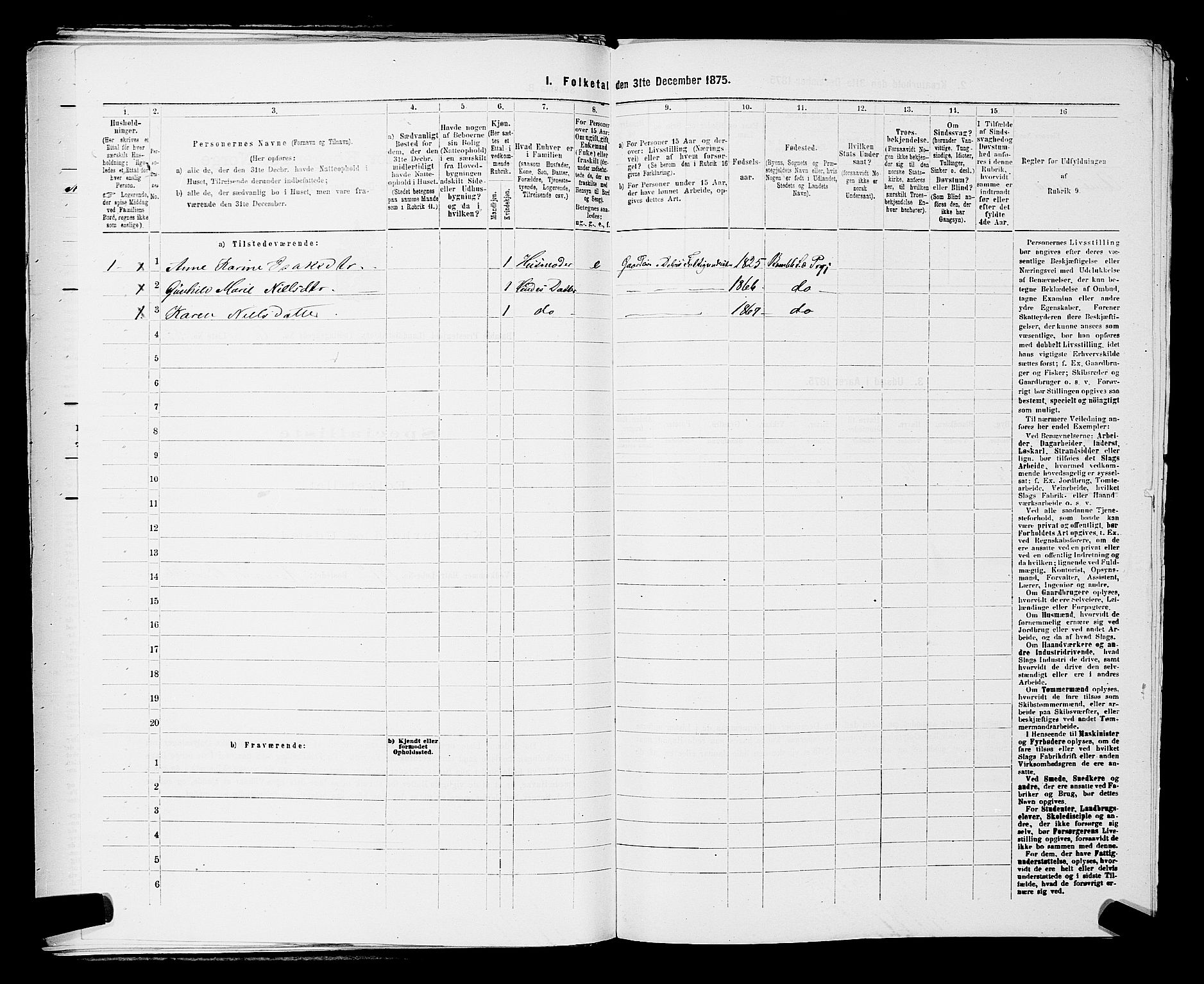 SAKO, 1875 census for 0814L Bamble/Bamble, 1875, p. 931