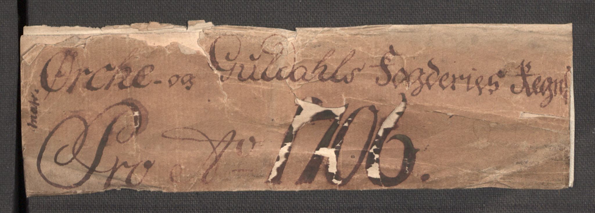 Rentekammeret inntil 1814, Reviderte regnskaper, Fogderegnskap, AV/RA-EA-4092/R60/L3956: Fogderegnskap Orkdal og Gauldal, 1706, p. 207