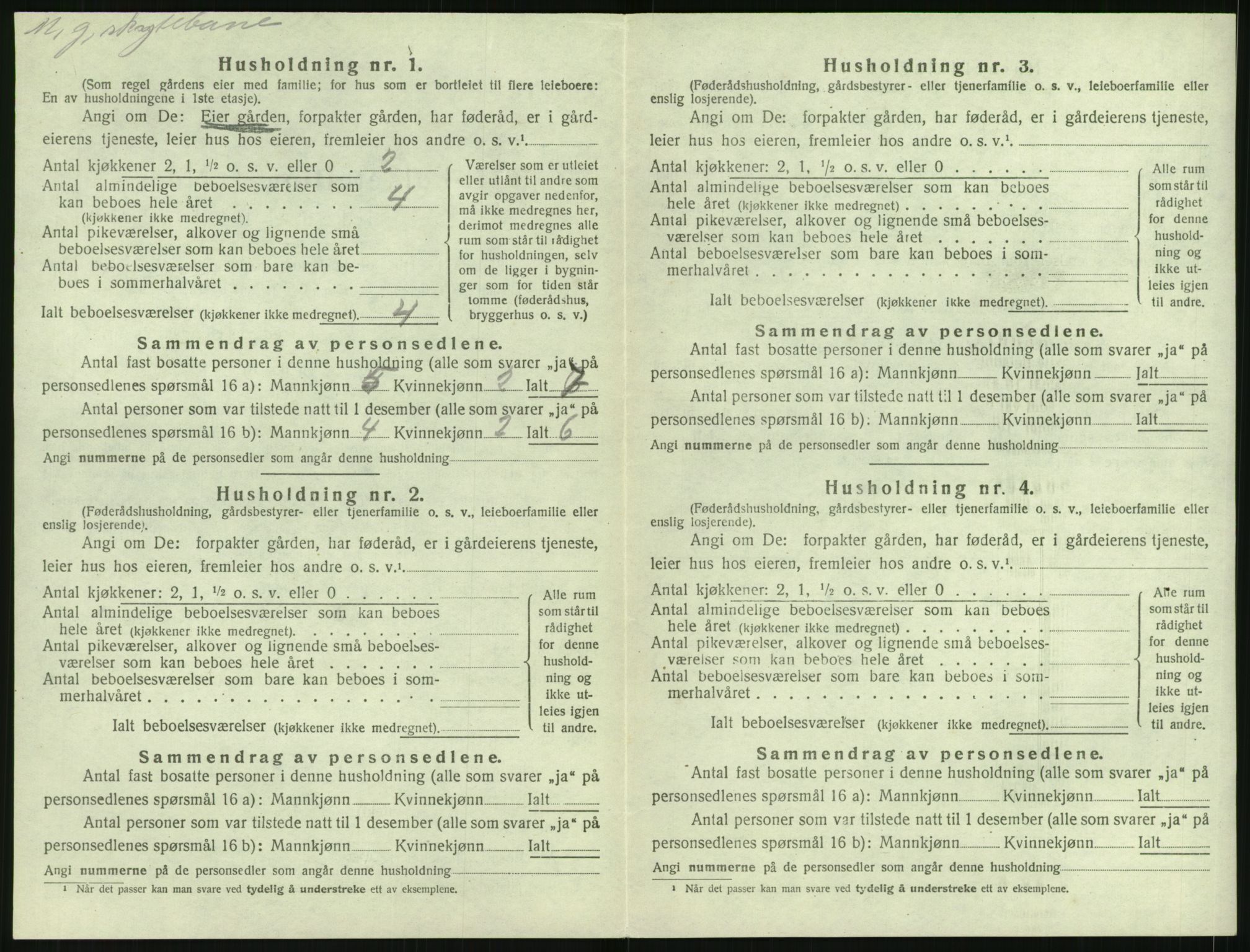 SAK, 1920 census for Øyestad, 1920, p. 1565