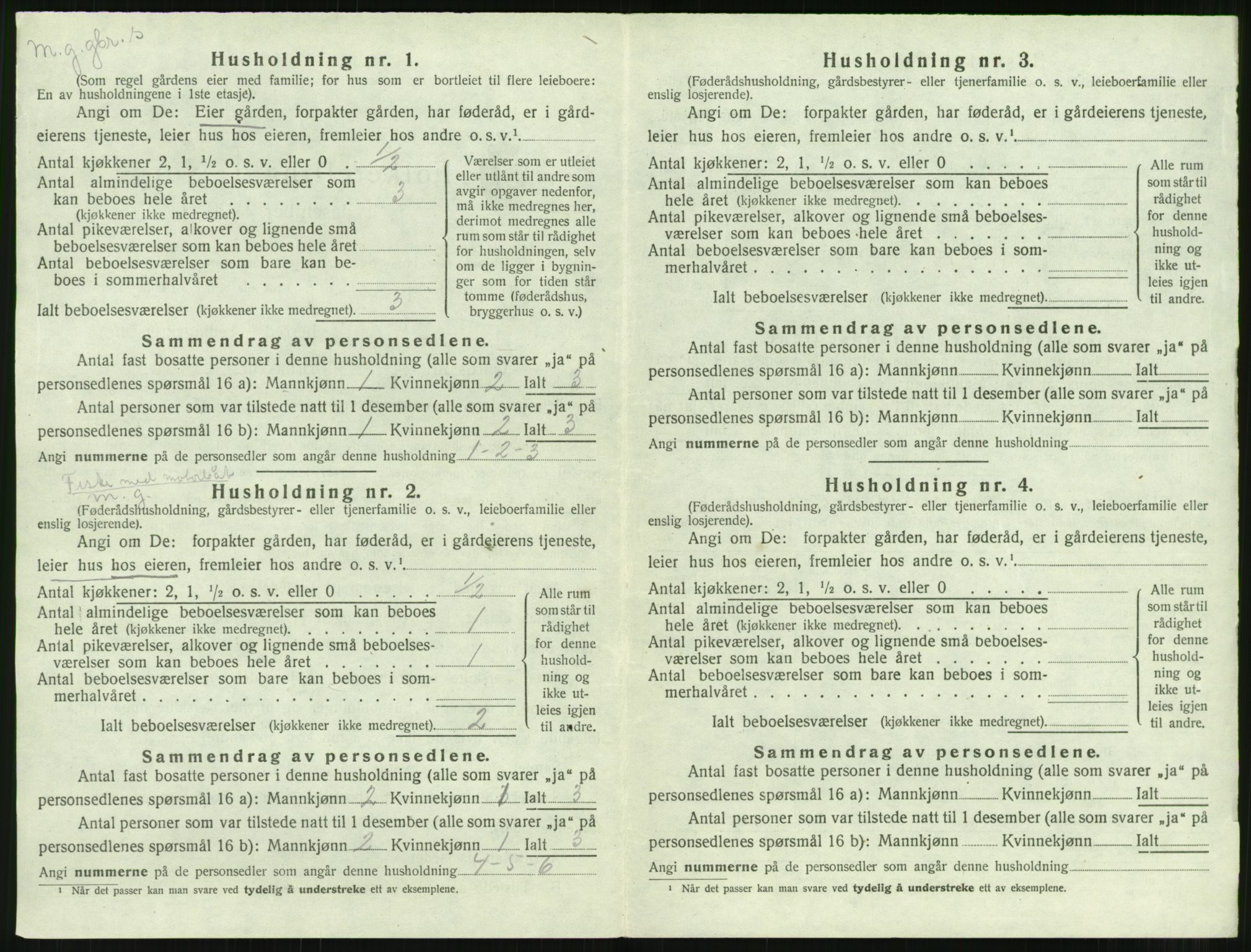 SAT, 1920 census for Sandøy, 1920, p. 281