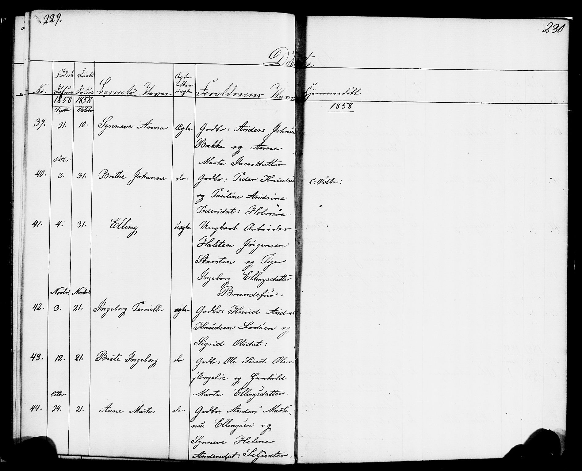 Hornindal sokneprestembete, AV/SAB-A-82401/H/Haa/Haaa/L0001: Parish register (official) no. A 1, 1837-1866, p. 230-231