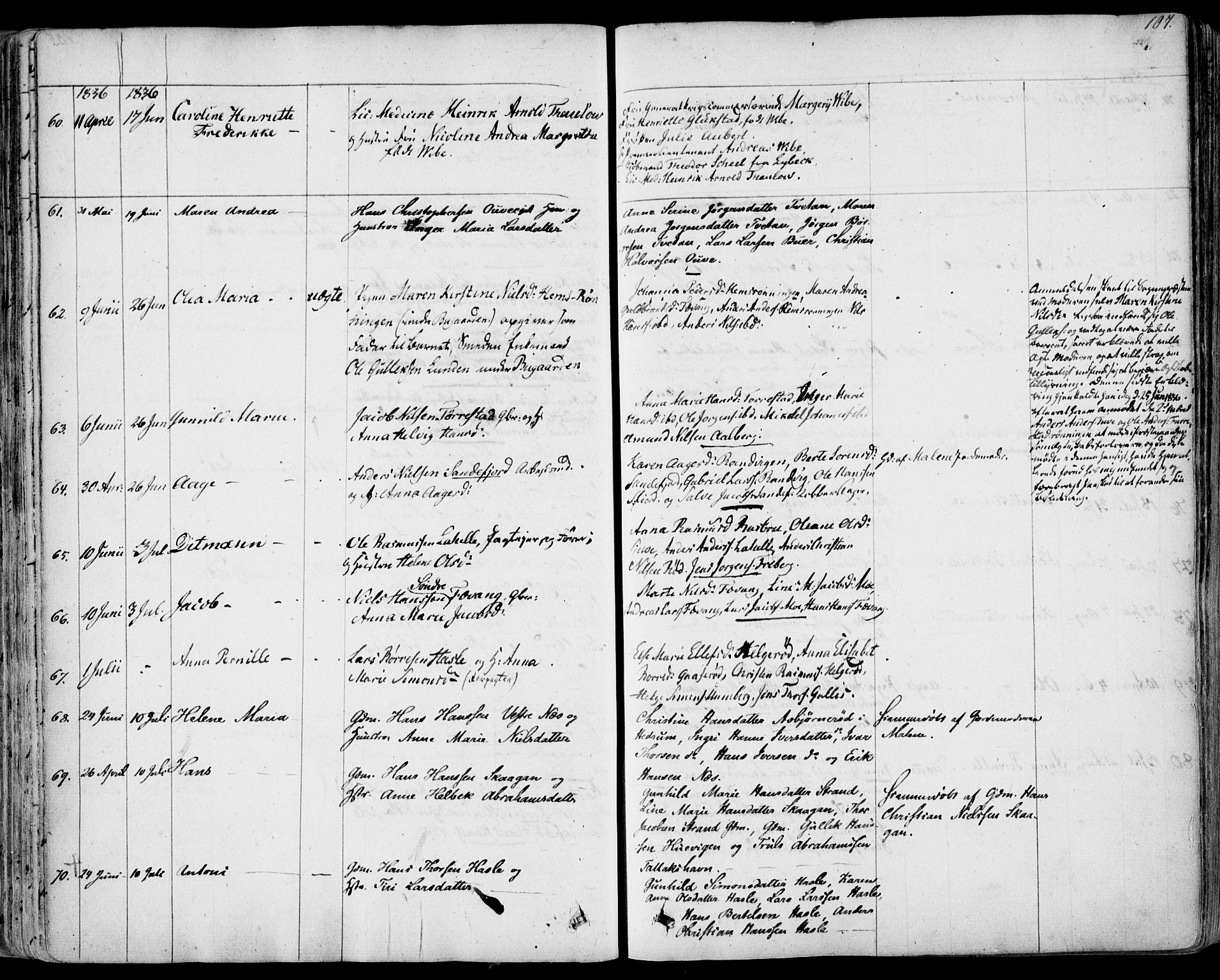 Sandar kirkebøker, AV/SAKO-A-243/F/Fa/L0005: Parish register (official) no. 5, 1832-1847, p. 106-107