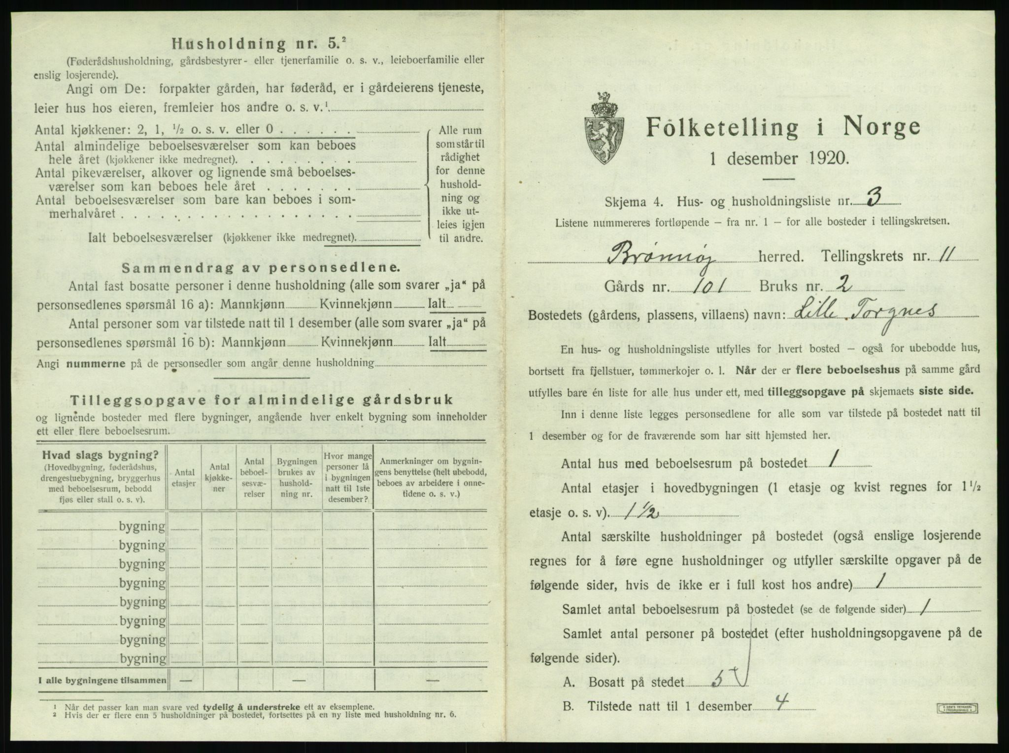 SAT, 1920 census for Brønnøy, 1920, p. 1082