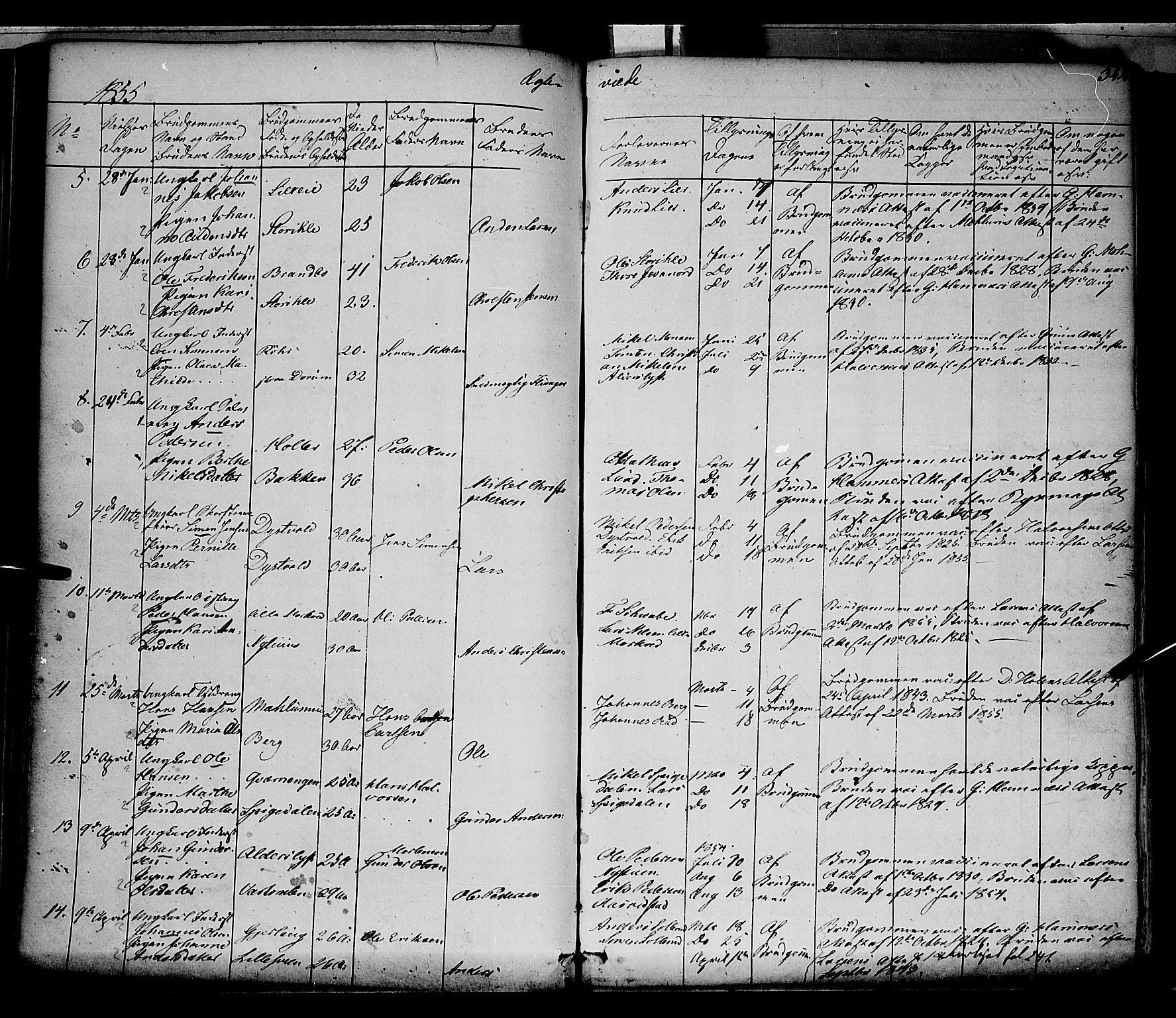 Vang prestekontor, Hedmark, SAH/PREST-008/H/Ha/Haa/L0010: Parish register (official) no. 10, 1841-1855, p. 344