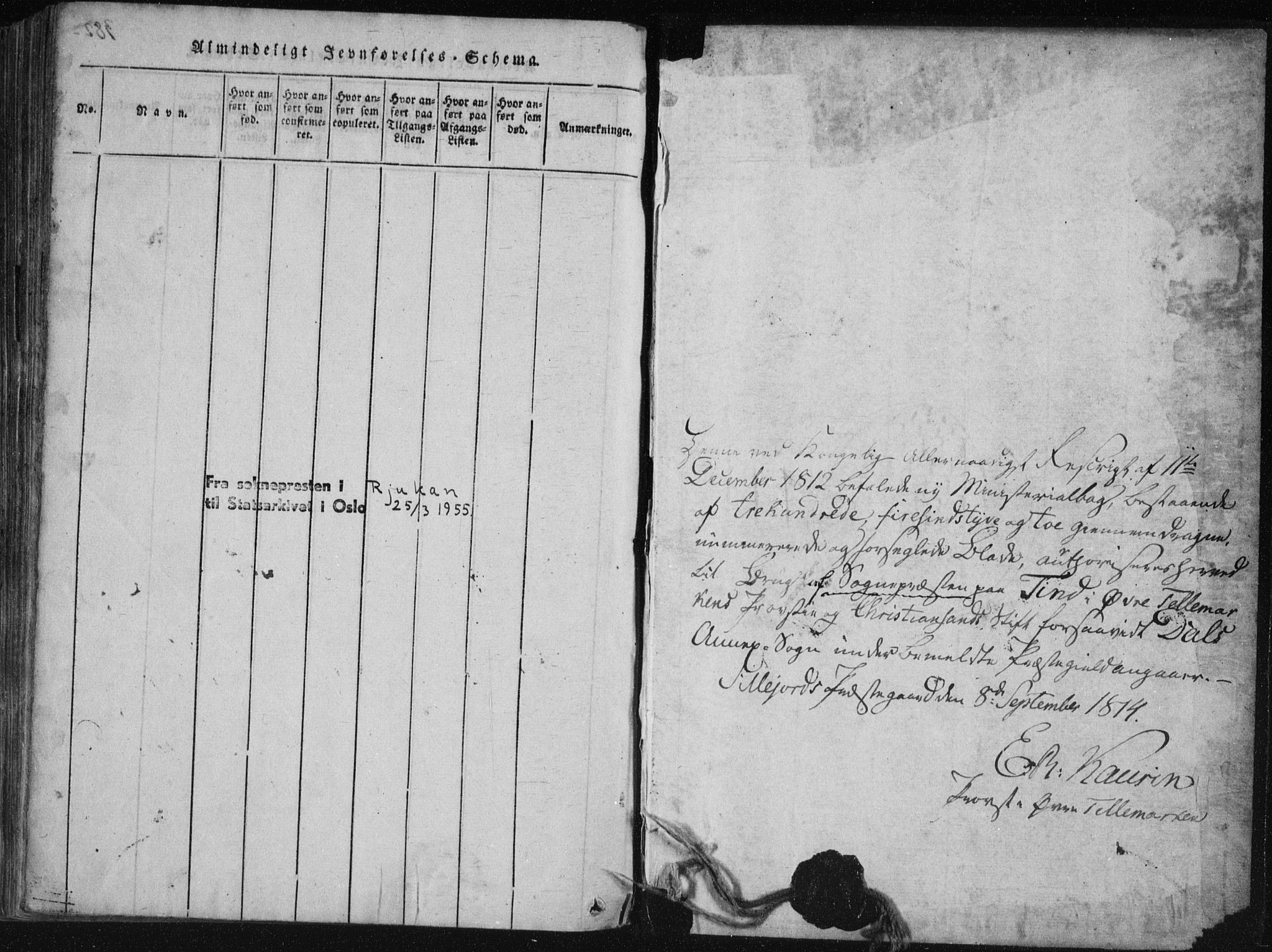 Tinn kirkebøker, AV/SAKO-A-308/F/Fc/L0001: Parish register (official) no. III 1, 1815-1843