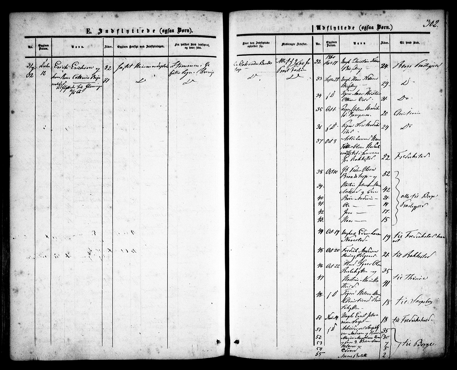 Skjeberg prestekontor Kirkebøker, AV/SAO-A-10923/F/Fa/L0007: Parish register (official) no. I 7, 1859-1868, p. 302