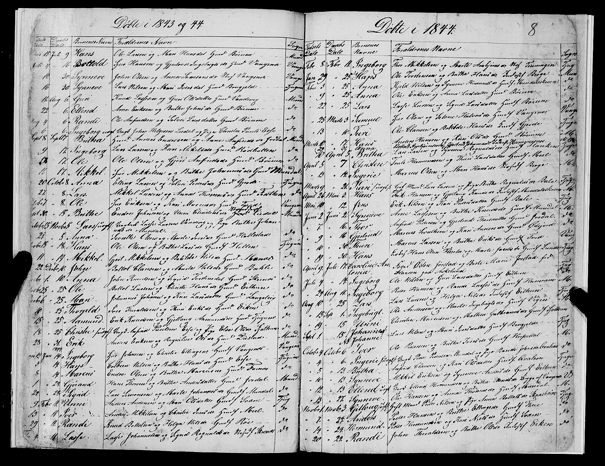 Balestrand sokneprestembete, AV/SAB-A-79601/H/Haa/Haaa/L0001: Parish register (official) no. A 1, 1834-1846, p. 8