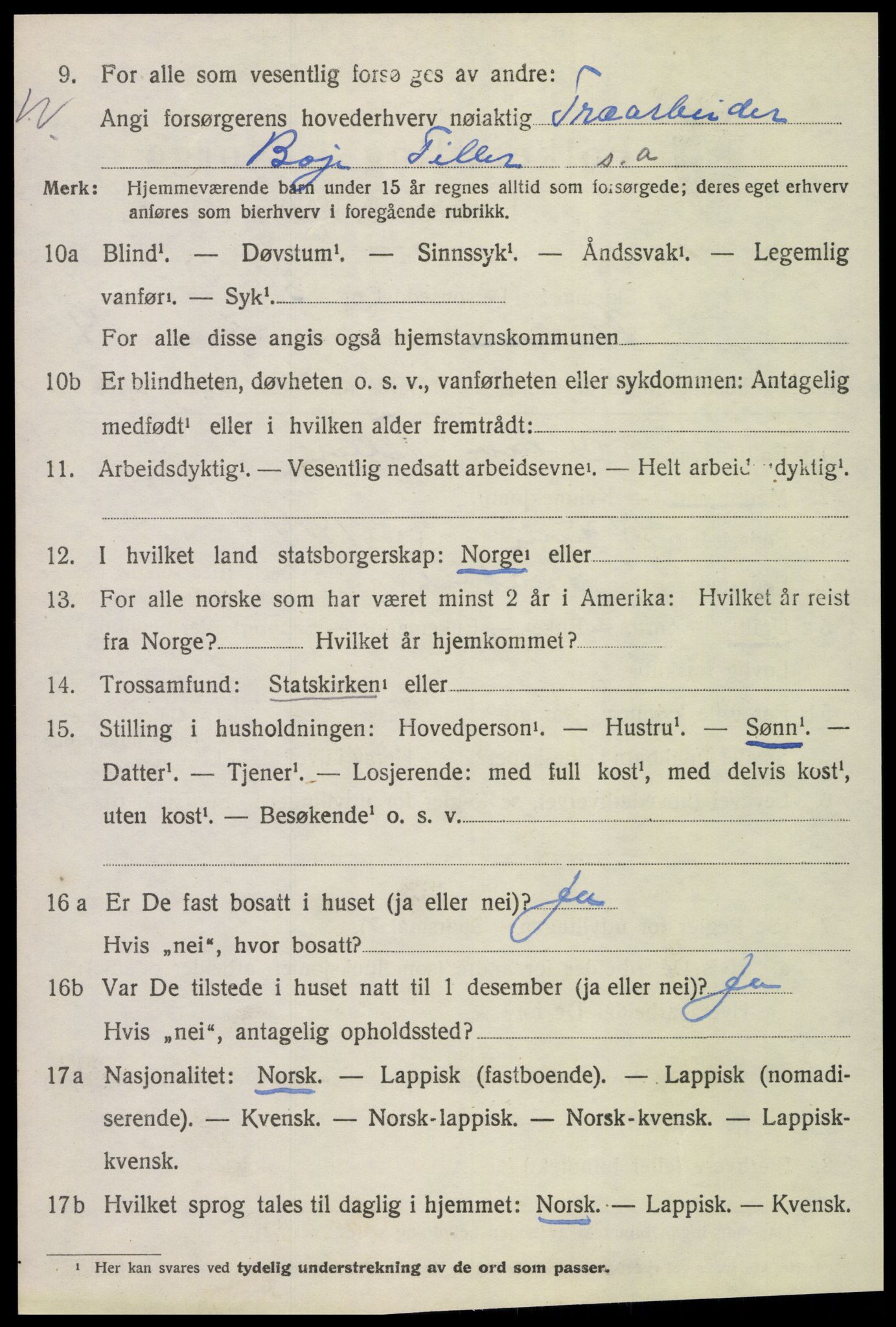 SAT, 1920 census for Skatval, 1920, p. 2476